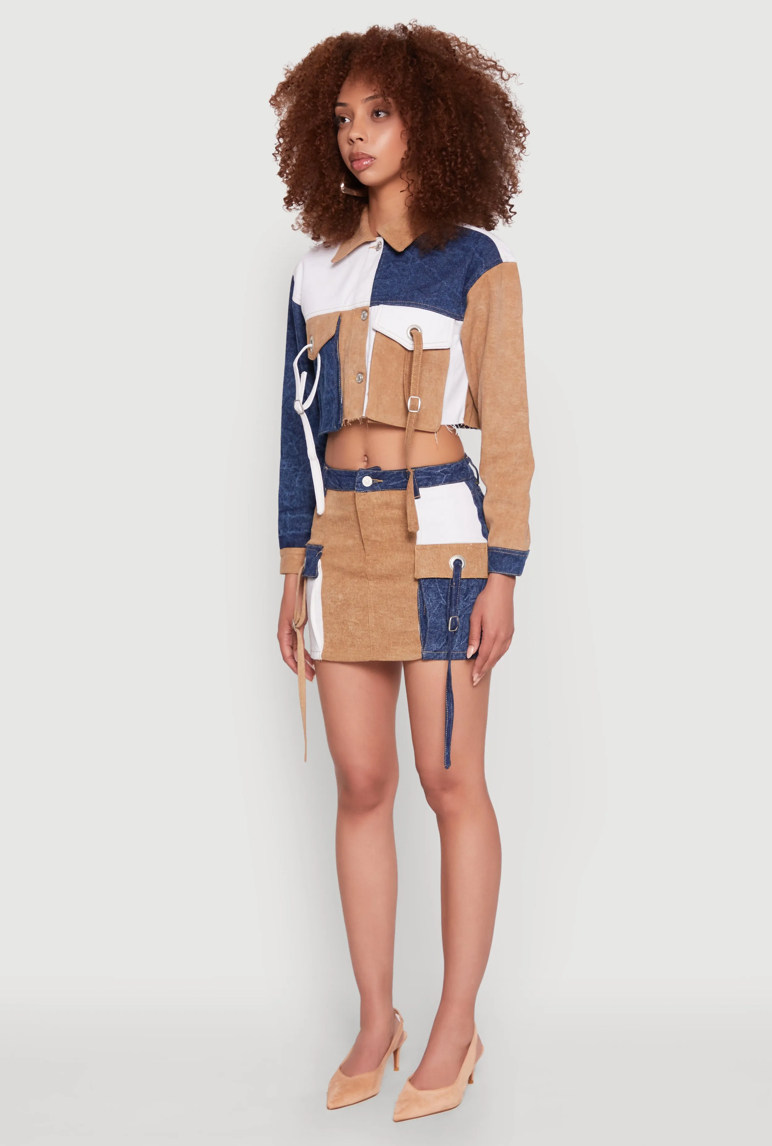 Color Blocked Denim Jacket sold by Rainbow product image thumbnail 5