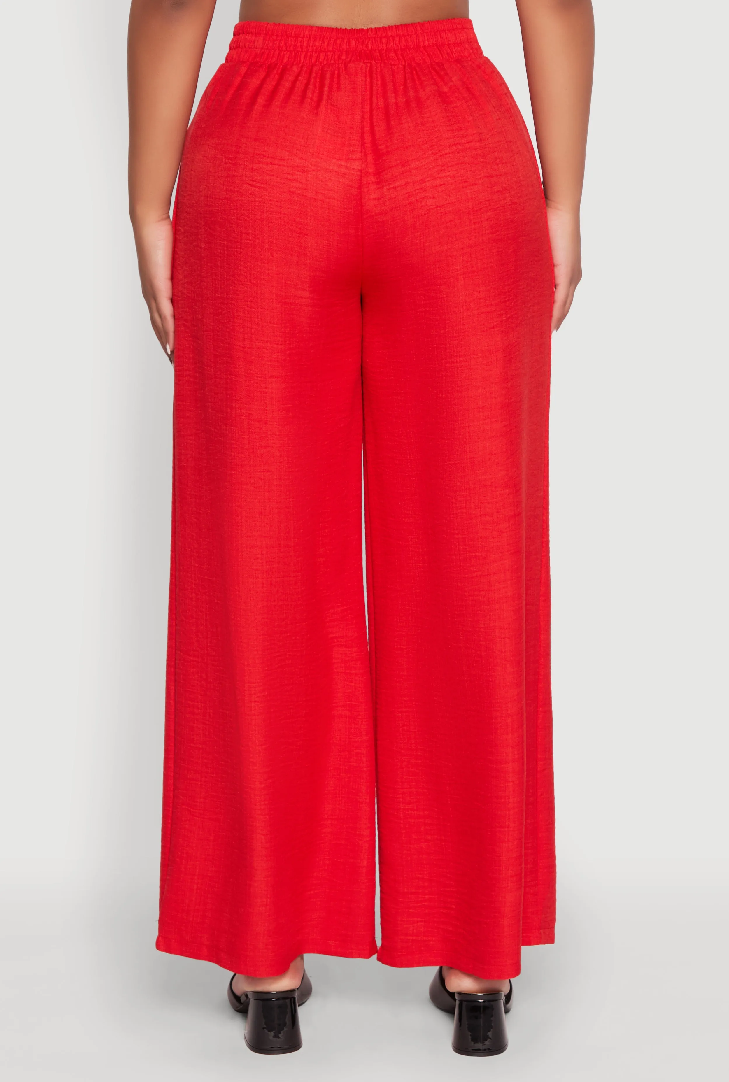 High Waisted Pleated Palazzo Pants sold by Rainbow product image thumbnail 5