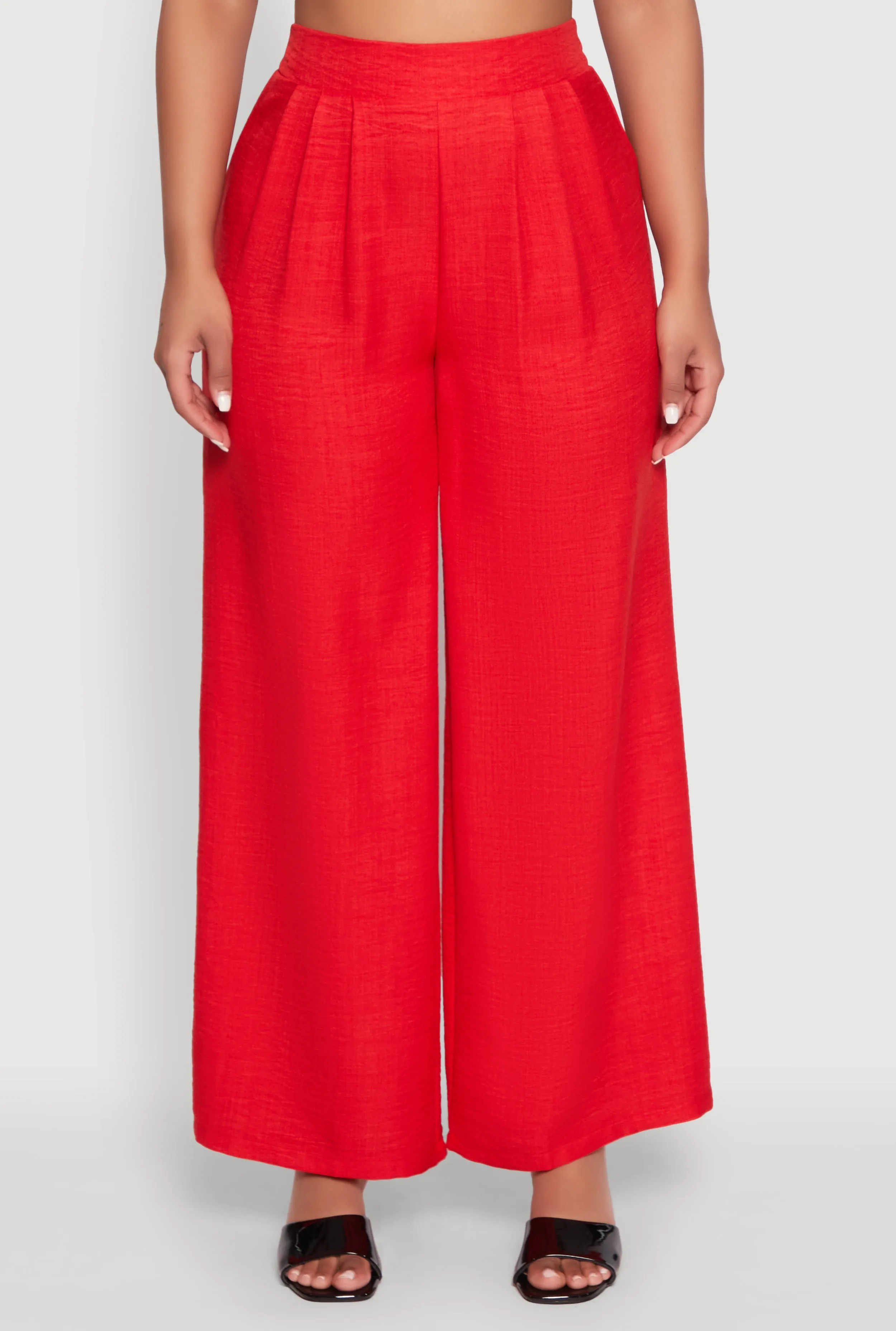 High Waisted Pleated Palazzo Pants sold by Rainbow product image thumbnail 3