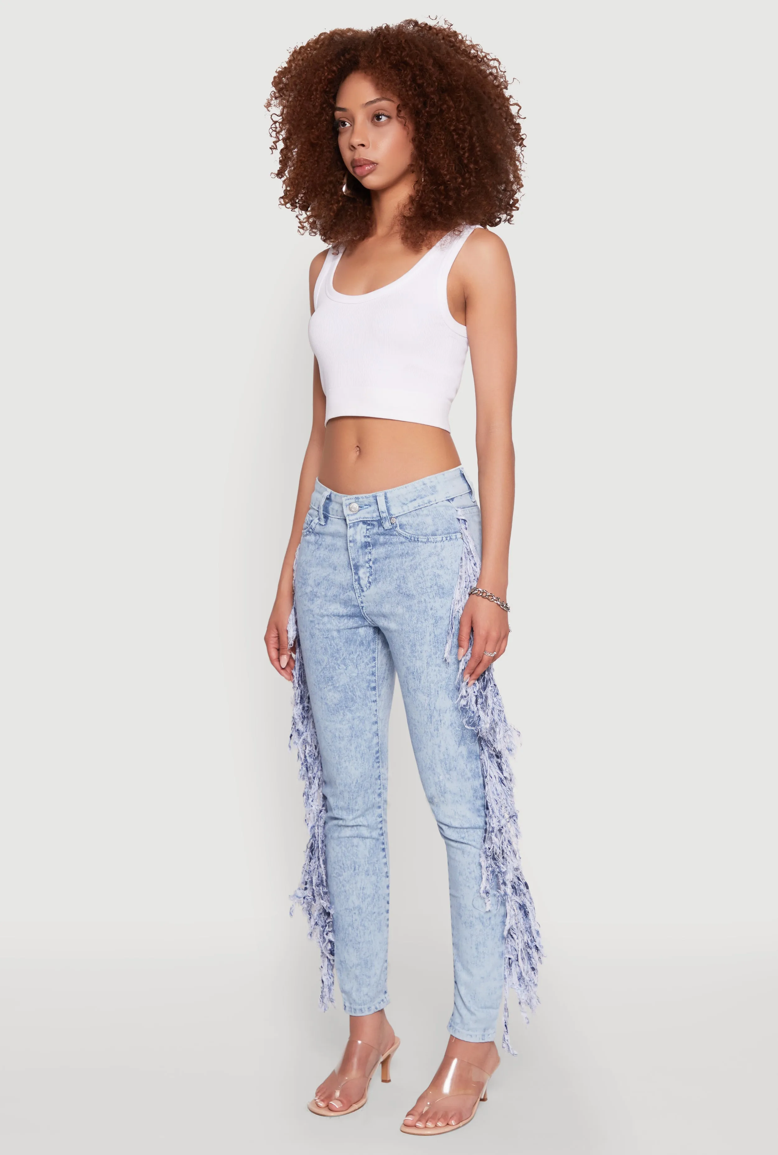 Mineral Wash Fringe Jeans sold by Rainbow product image thumbnail 3