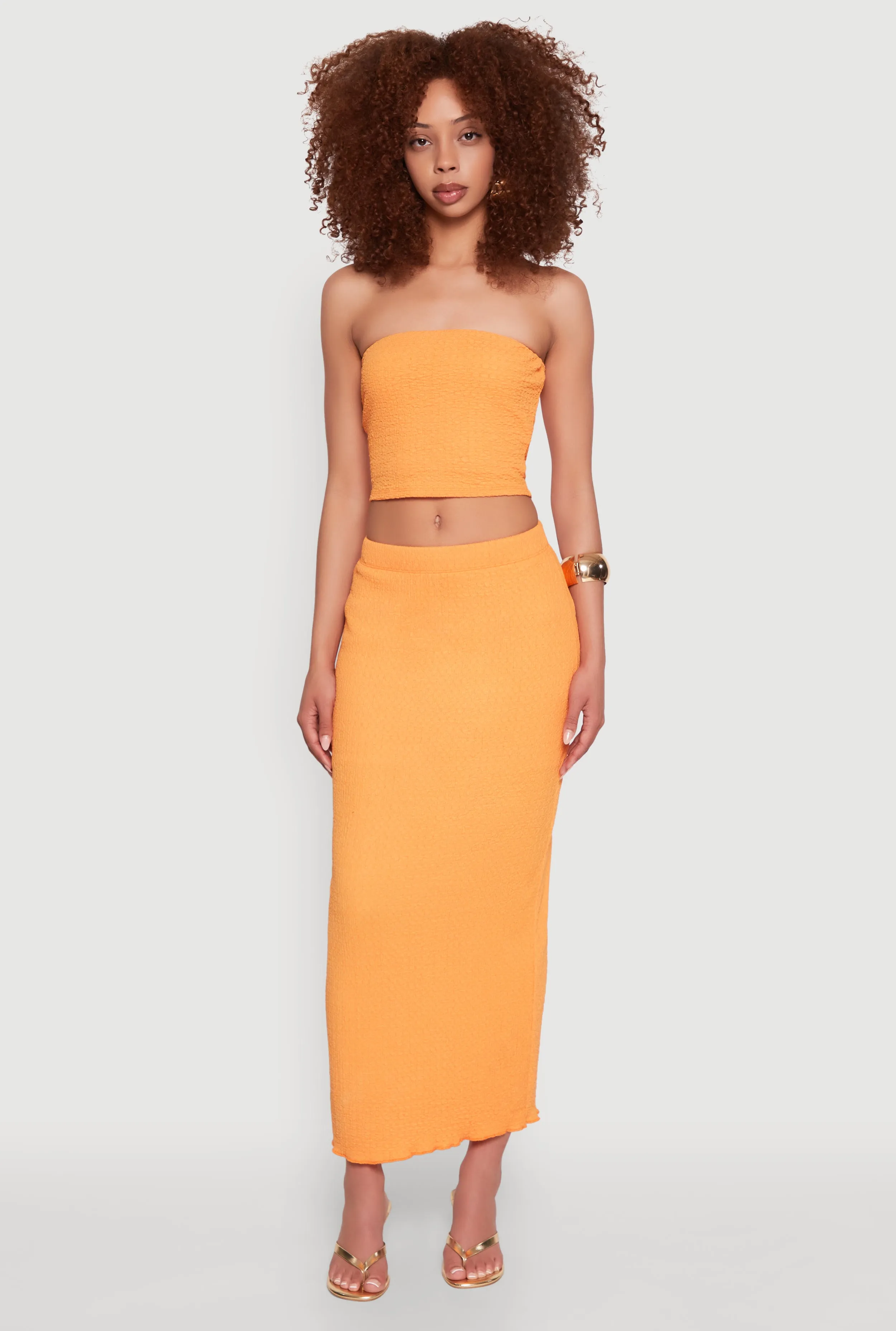 Lettuce Edge Textured Knit Skirt sold by Rainbow product image thumbnail 2