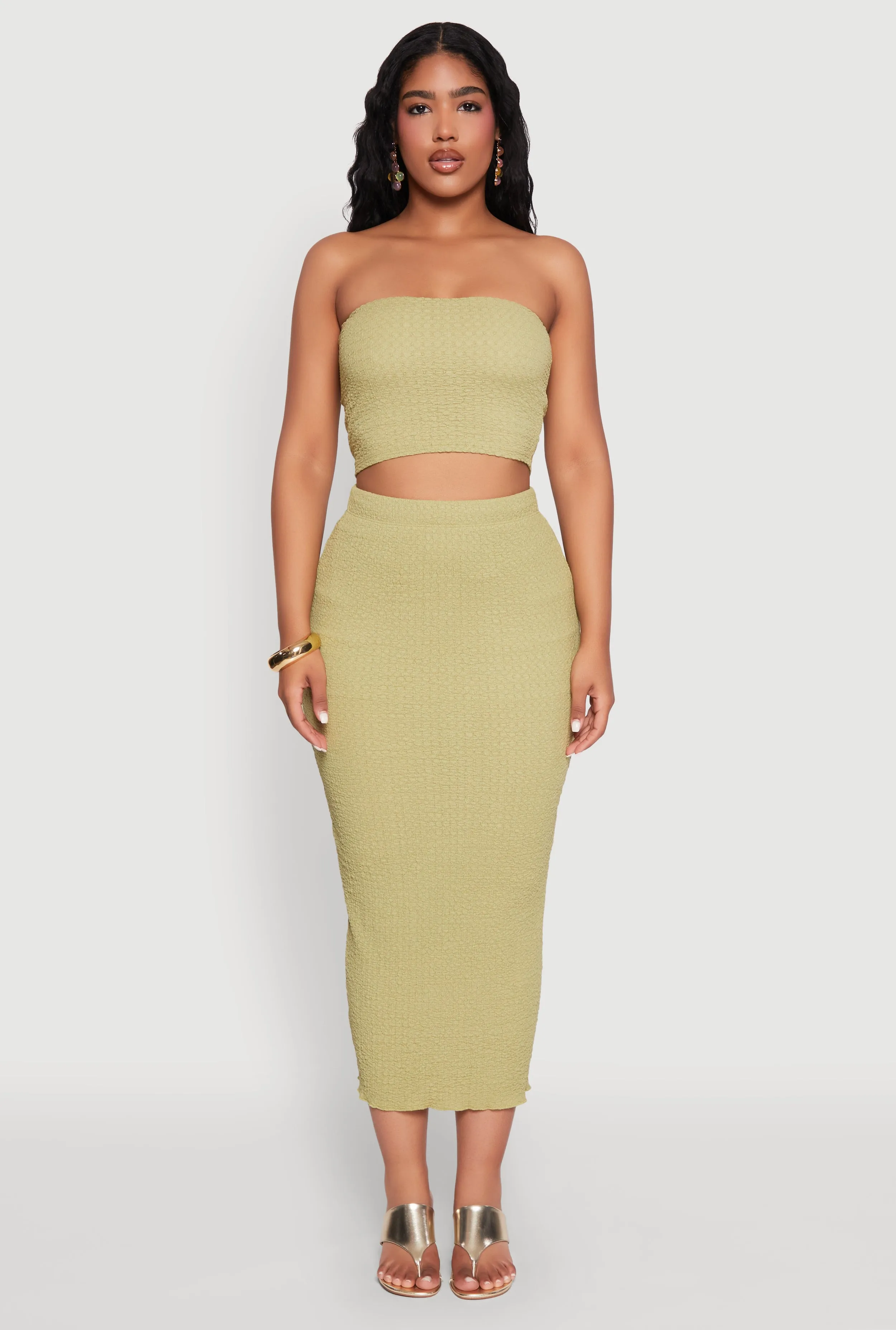 Lettuce Edge Textured Knit Skirt sold by Rainbow product image thumbnail 2