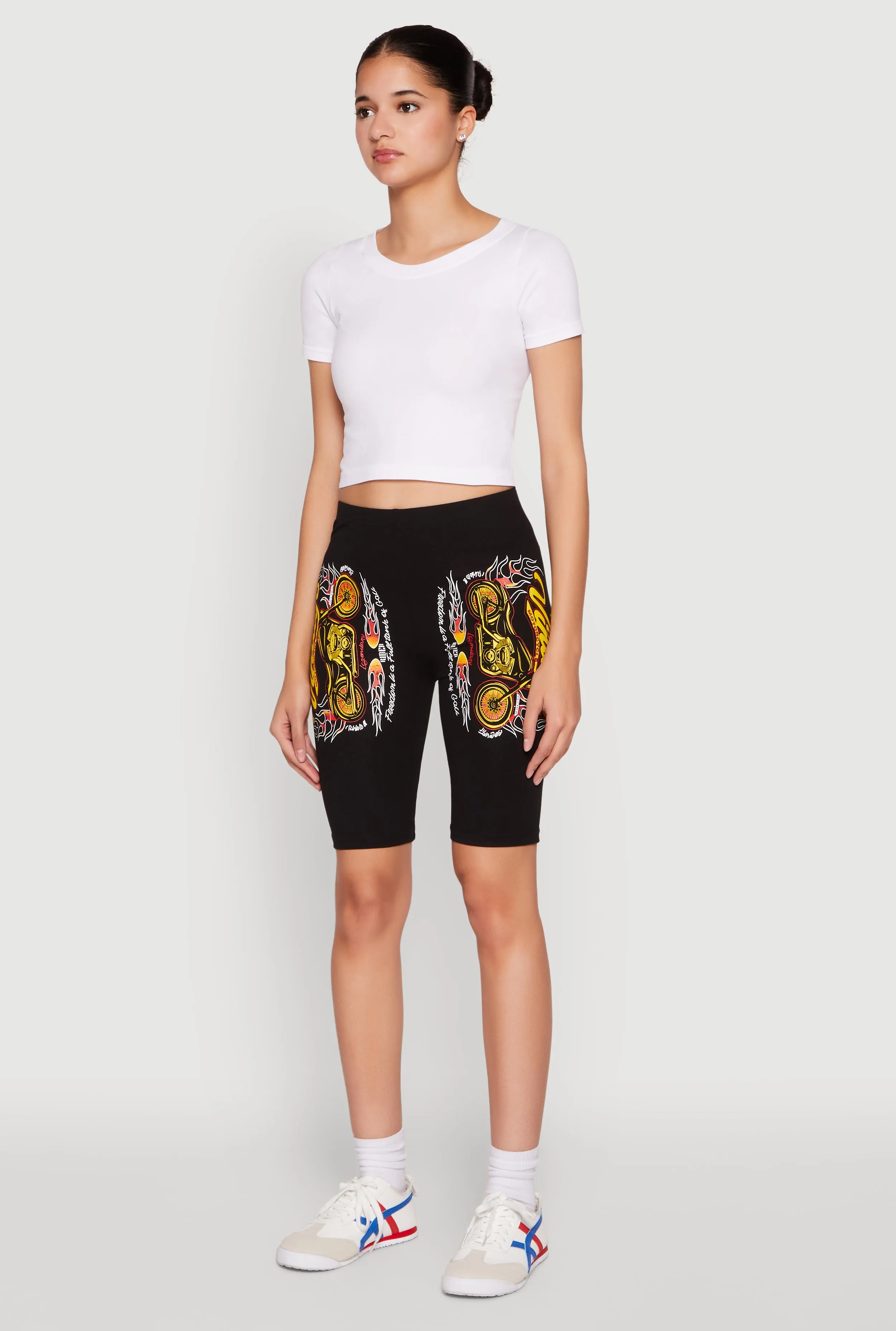 Vintage Motorcycle Biker Shorts sold by Rainbow product image thumbnail 3