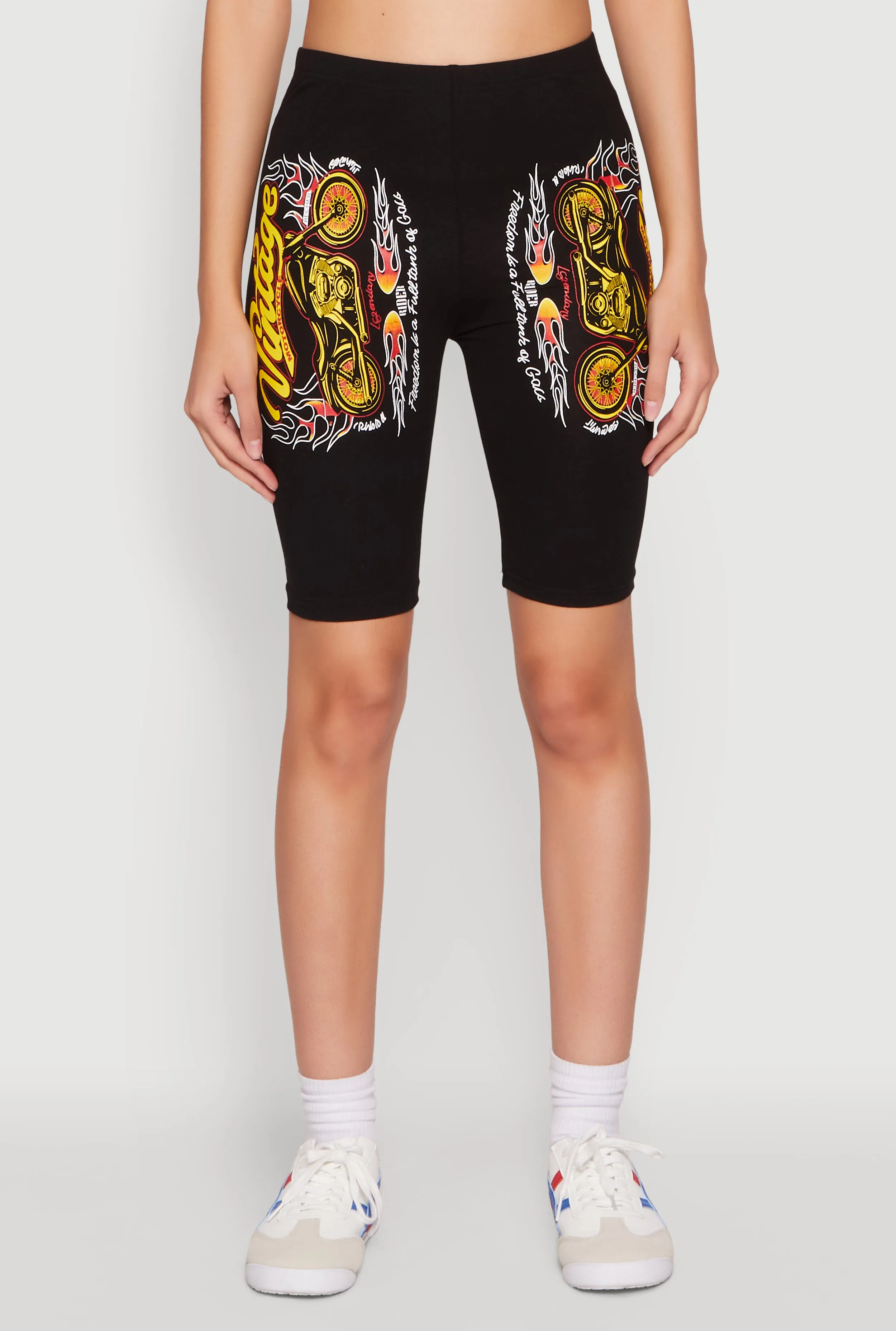 Vintage Motorcycle Biker Shorts sold by Rainbow product image thumbnail 5