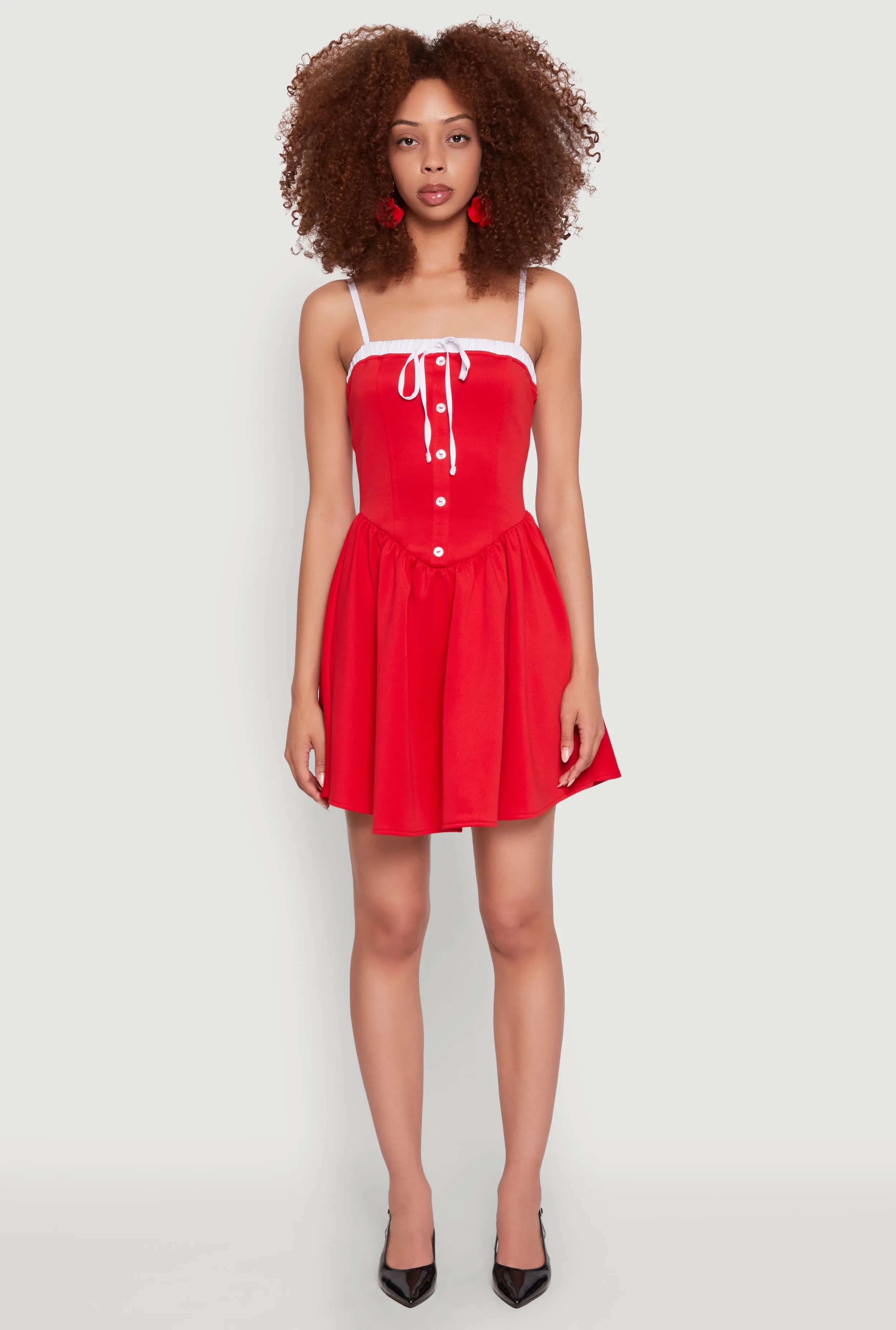 Contrast Trim Corset Skater Dress sold by Rainbow product image thumbnail 2