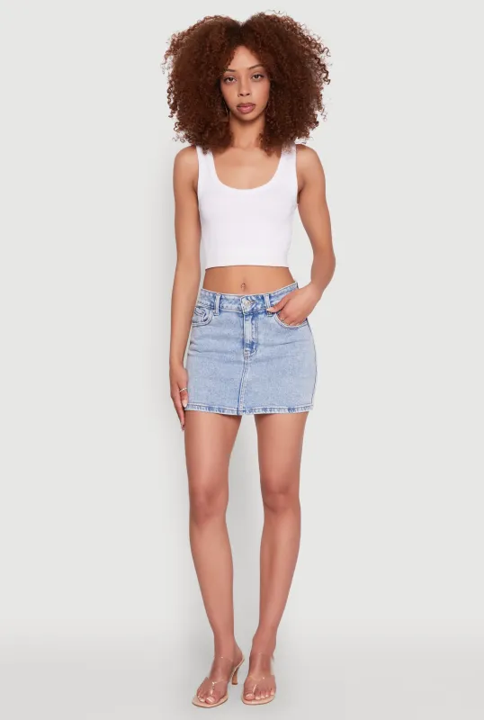 WAX Denim Mini Skirt sold by Rainbow