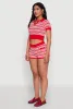 Daisy Striped Polo Crop Top sold by Rainbow