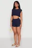 Airy Dolman Sleeve Crop Top sold by Rainbow