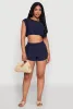 Airy Dolman Sleeve Crop Top sold by Rainbow