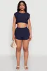 Airy Dolman Sleeve Crop Top sold by Rainbow