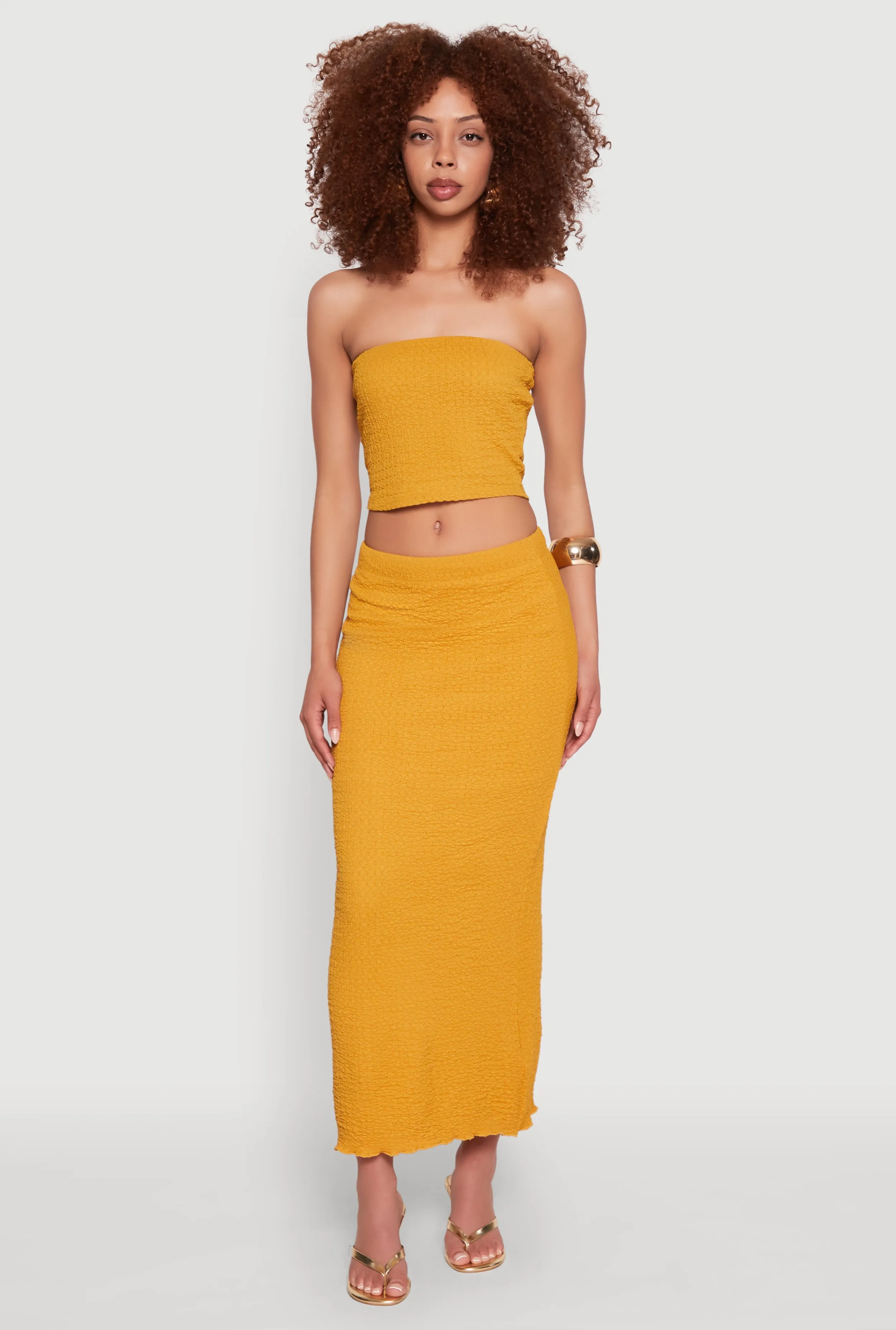 Texture Knit Cropped Tube Top sold by Rainbow product image thumbnail 2