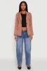 Padded Shoulder One Button Blazer sold by Rainbow