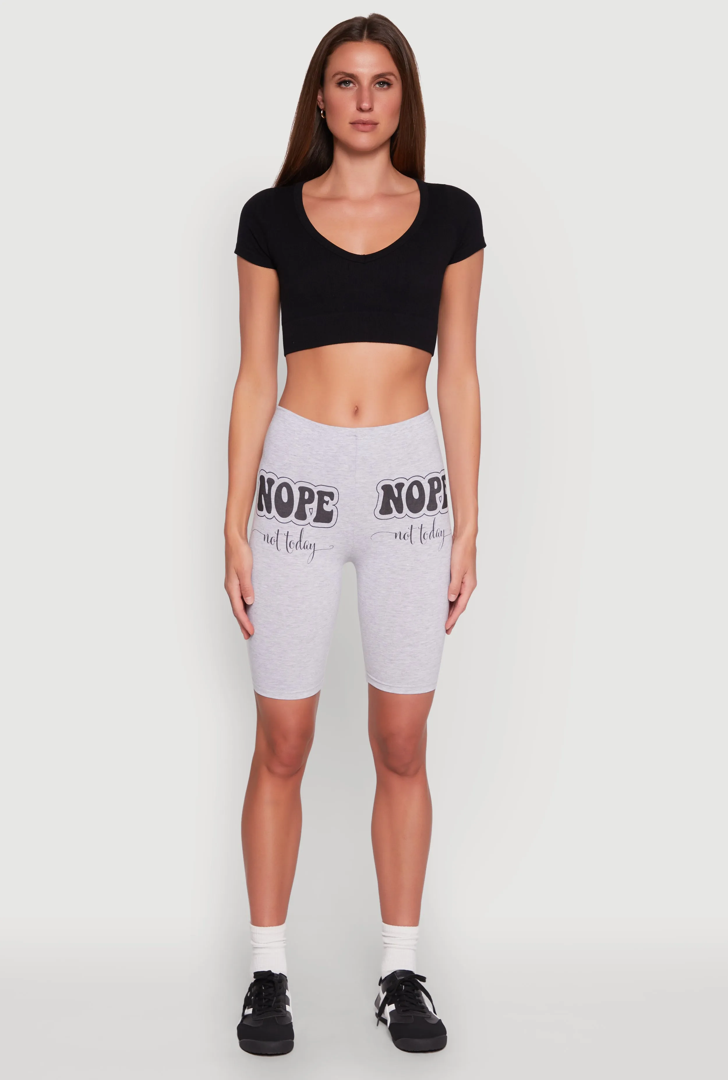Nope Not Today Graphic Biker Shorts sold by Rainbow product image thumbnail 2