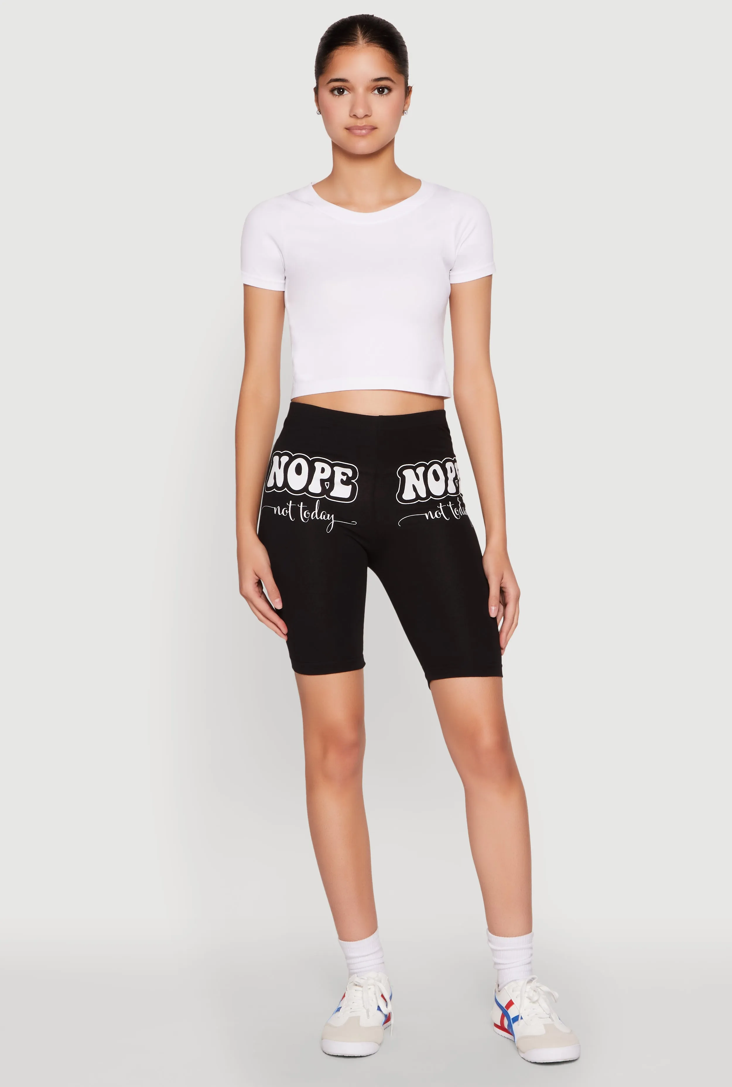 Nope Not Today Graphic Biker Shorts sold by Rainbow product image thumbnail 2