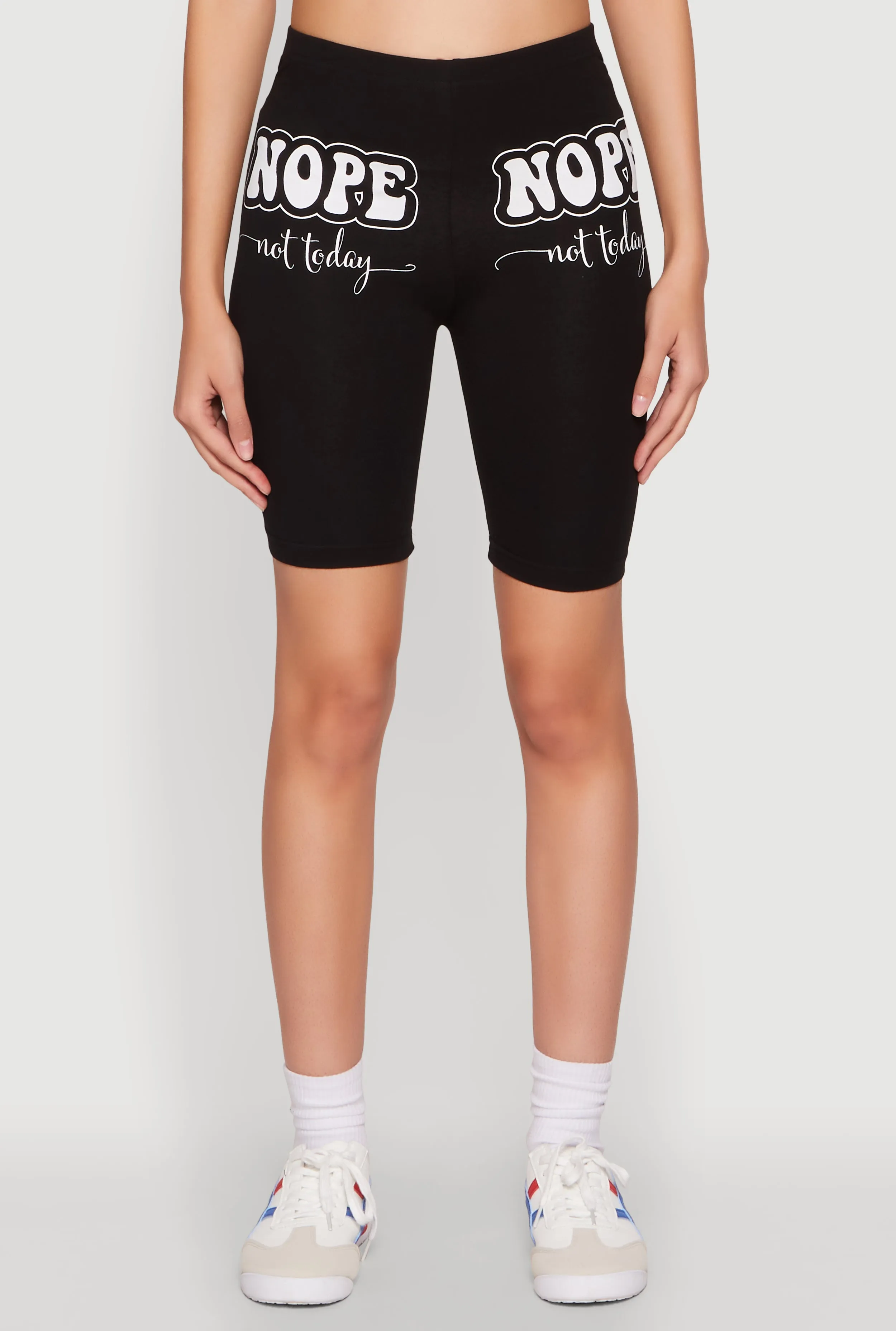 Nope Not Today Graphic Biker Shorts sold by Rainbow product image thumbnail 5