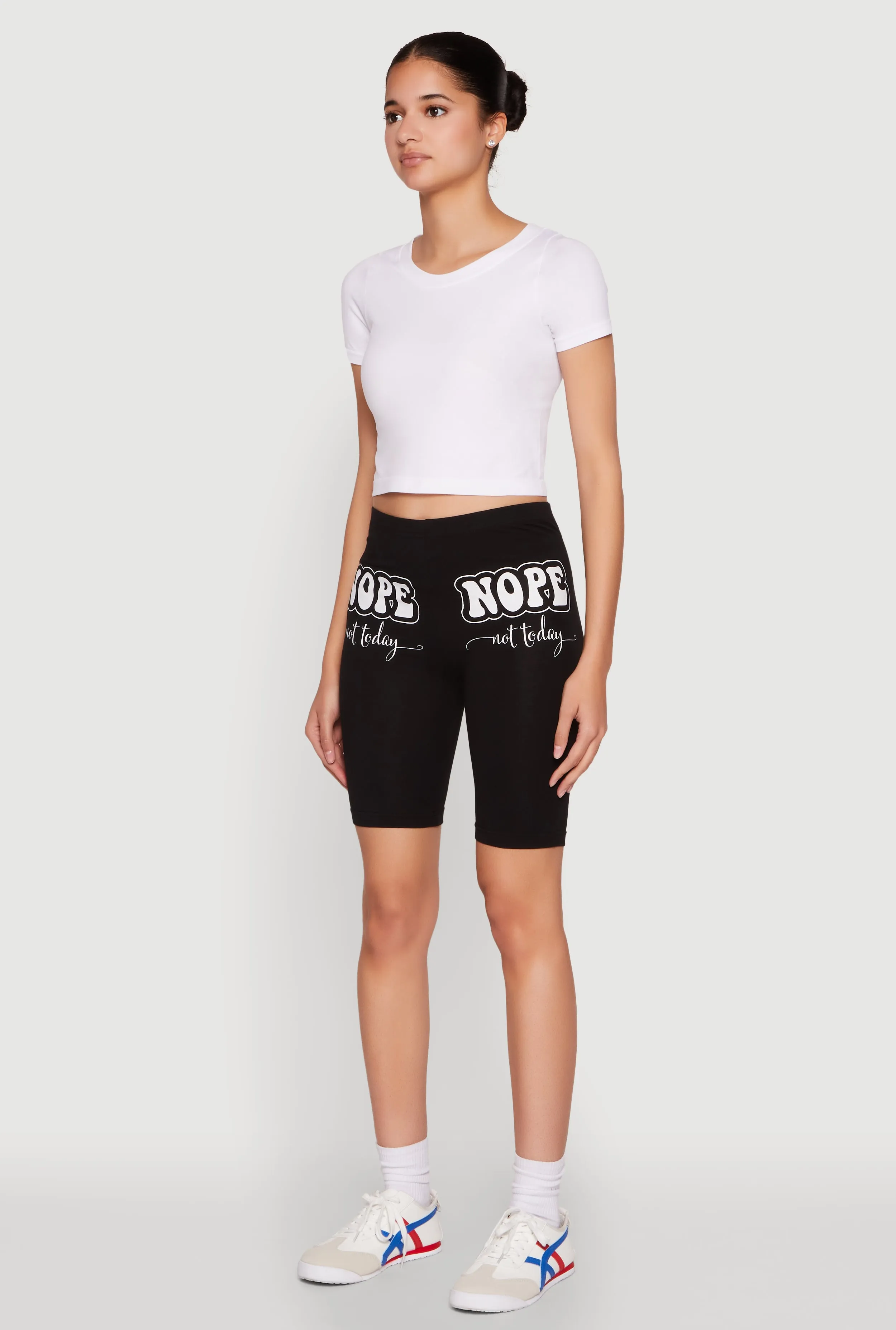 Nope Not Today Graphic Biker Shorts sold by Rainbow product image thumbnail 3