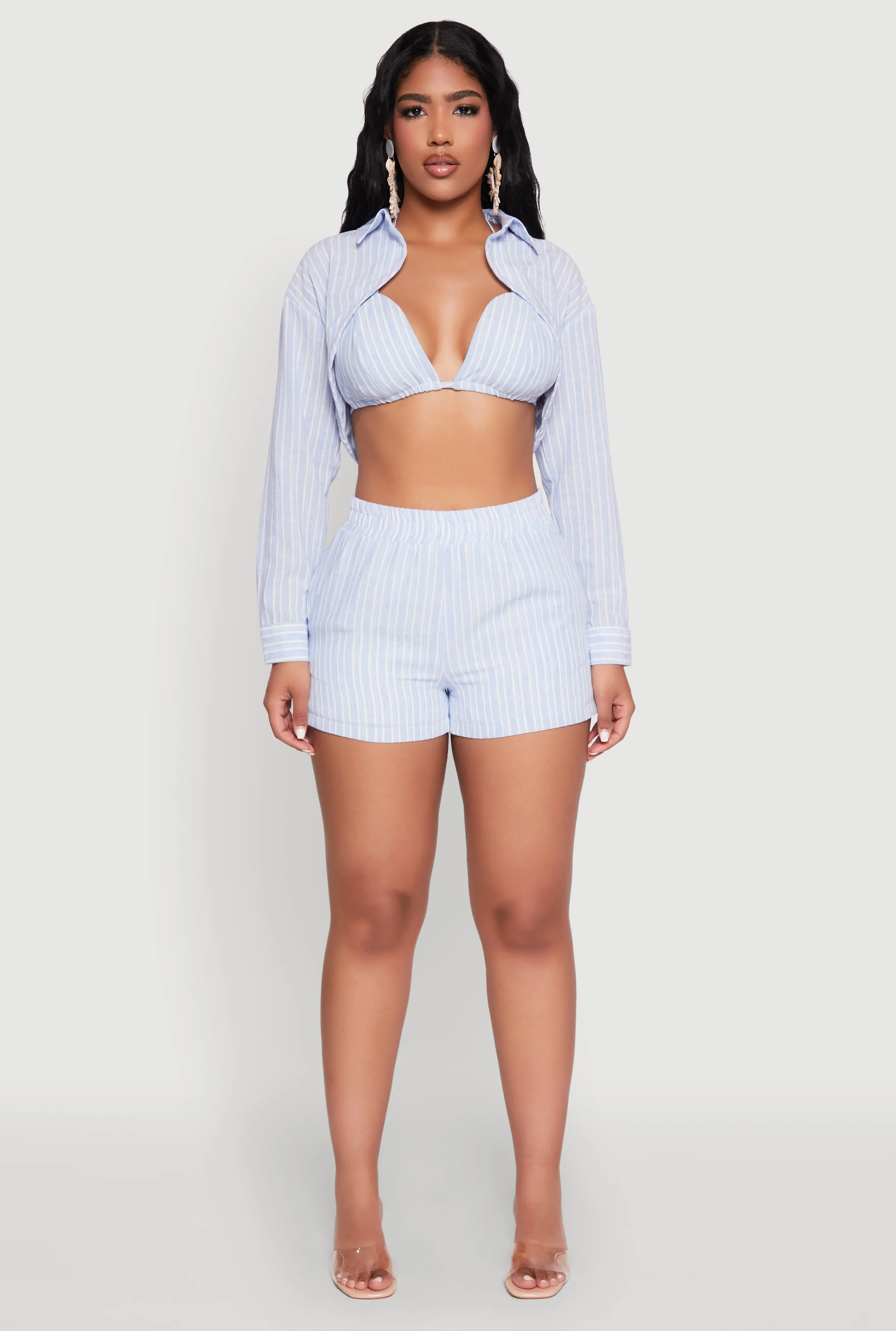 Striped Bolero Jacket and Halter Bikini Top sold by Rainbow product image thumbnail 2