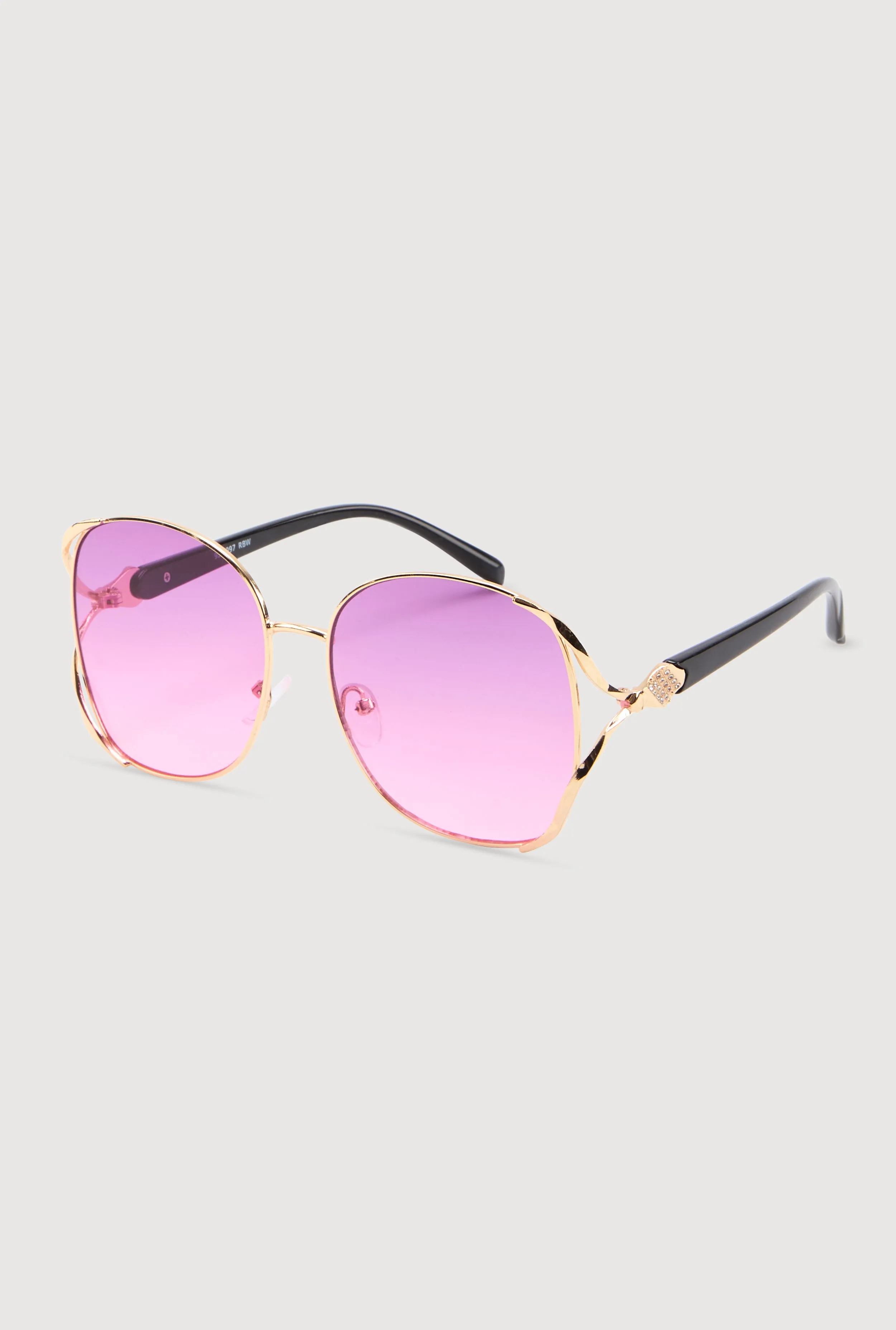 Rhinestone Side Detail Oversized Sunglasses sold by Rainbow product image thumbnail 3