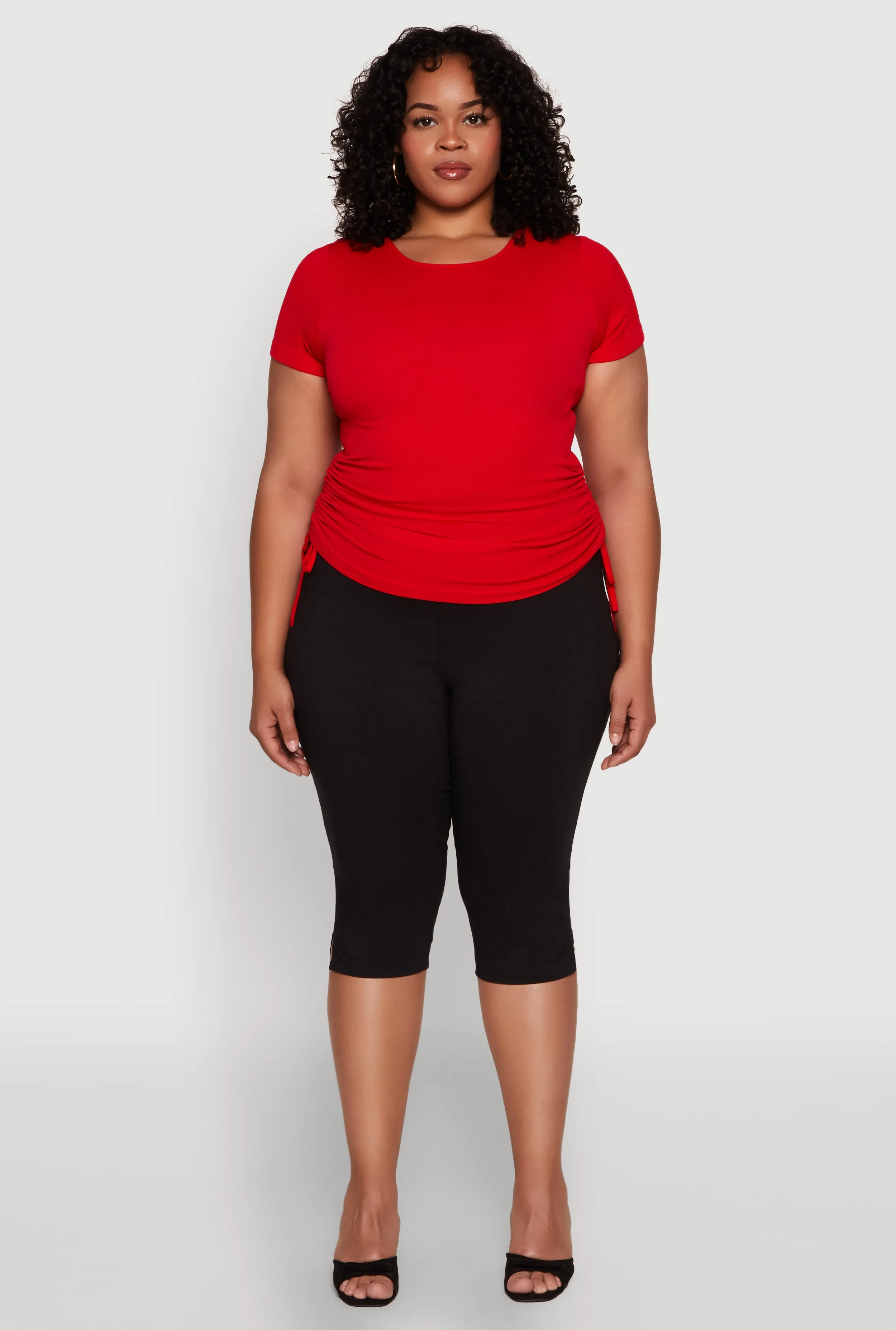 Plus Size Seamless Drawstring Side Tee sold by Rainbow product image thumbnail 3