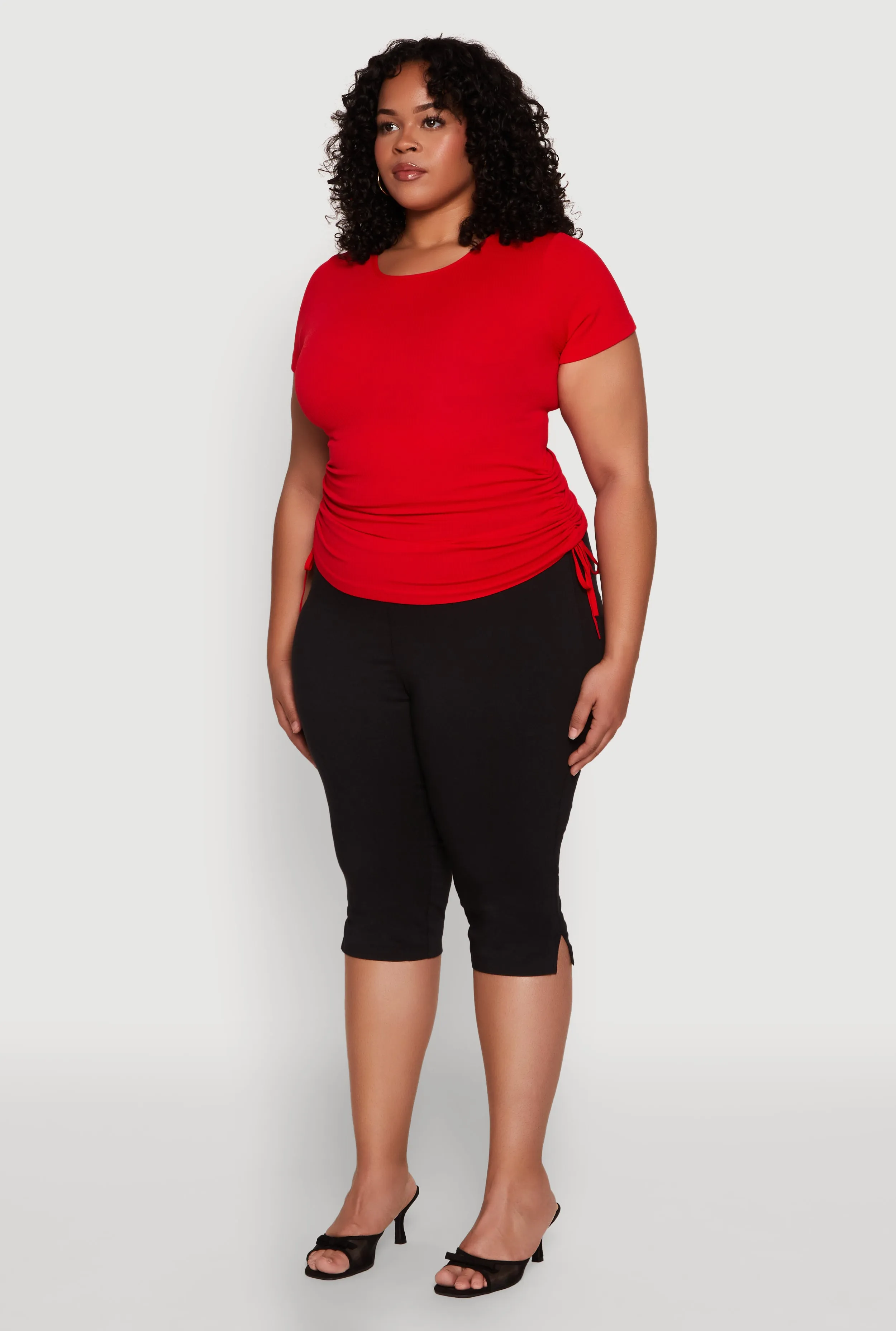 Plus Size Seamless Drawstring Side Tee sold by Rainbow product image thumbnail 5
