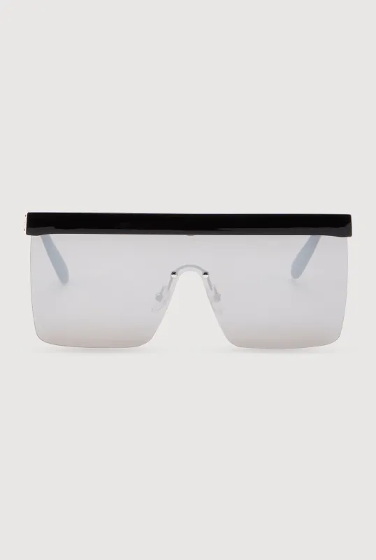 Cut Out Arm Shield Sunglasses sold by Rainbow