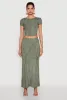 Ribbed Knit Mineral Wash Cropped Tee sold by Rainbow