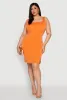 Plus Size Ribbed Knit Square Neck Tank Dress sold by Rainbow