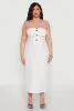 Plus Size Pinstripe High Waist Skirt sold by Rainbow