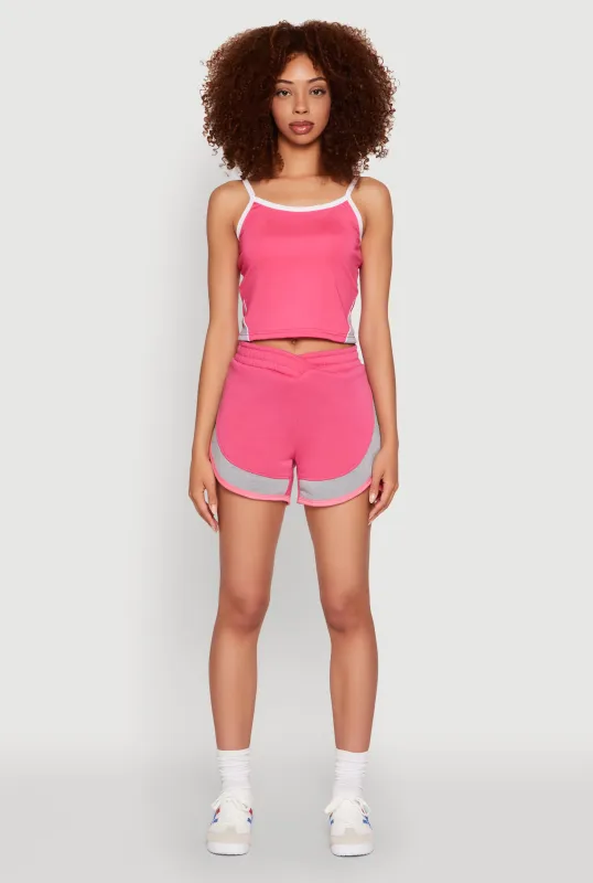 Marled Detail Dolphin Shorts sold by Rainbow