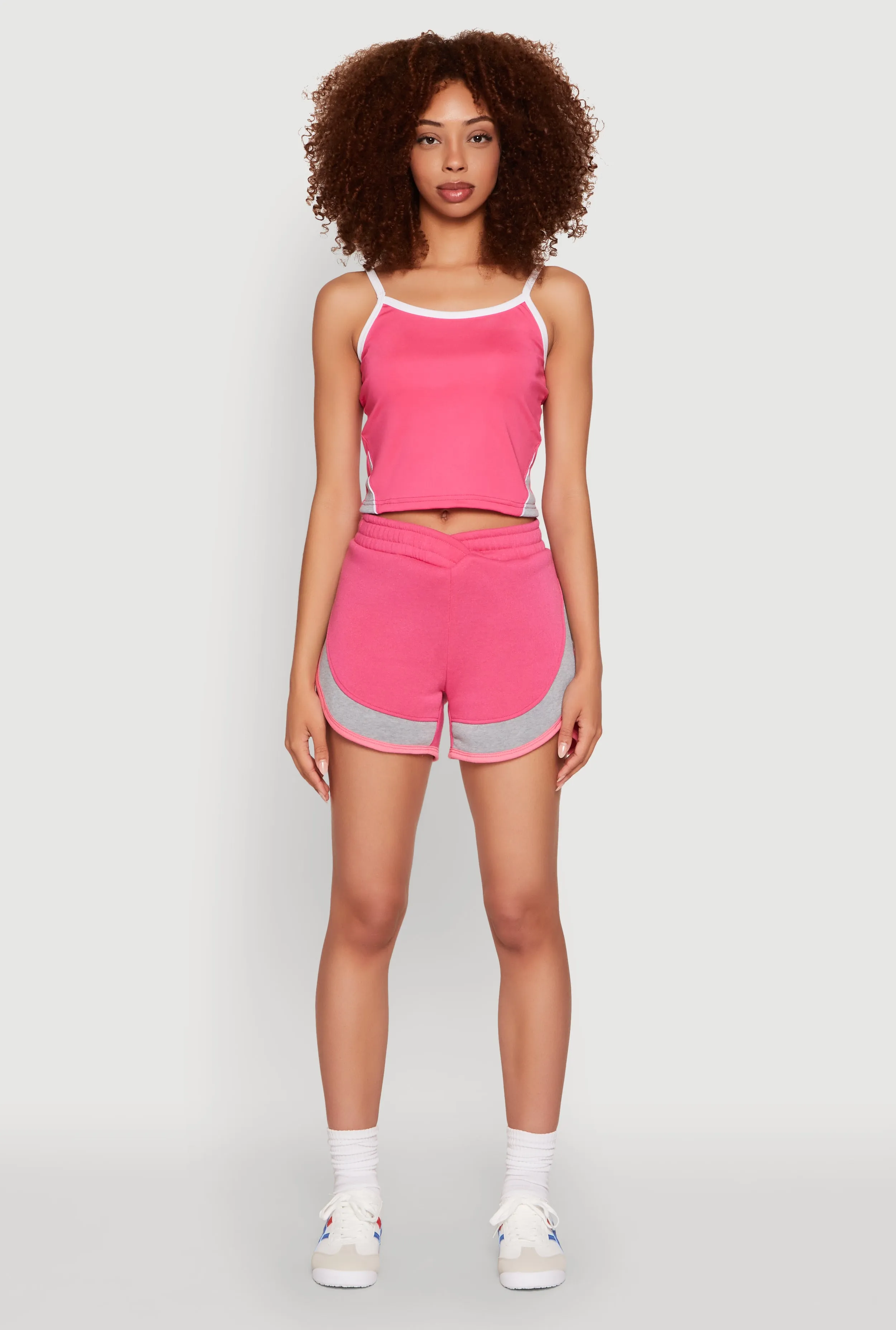 Marled Detail Dolphin Shorts sold by Rainbow