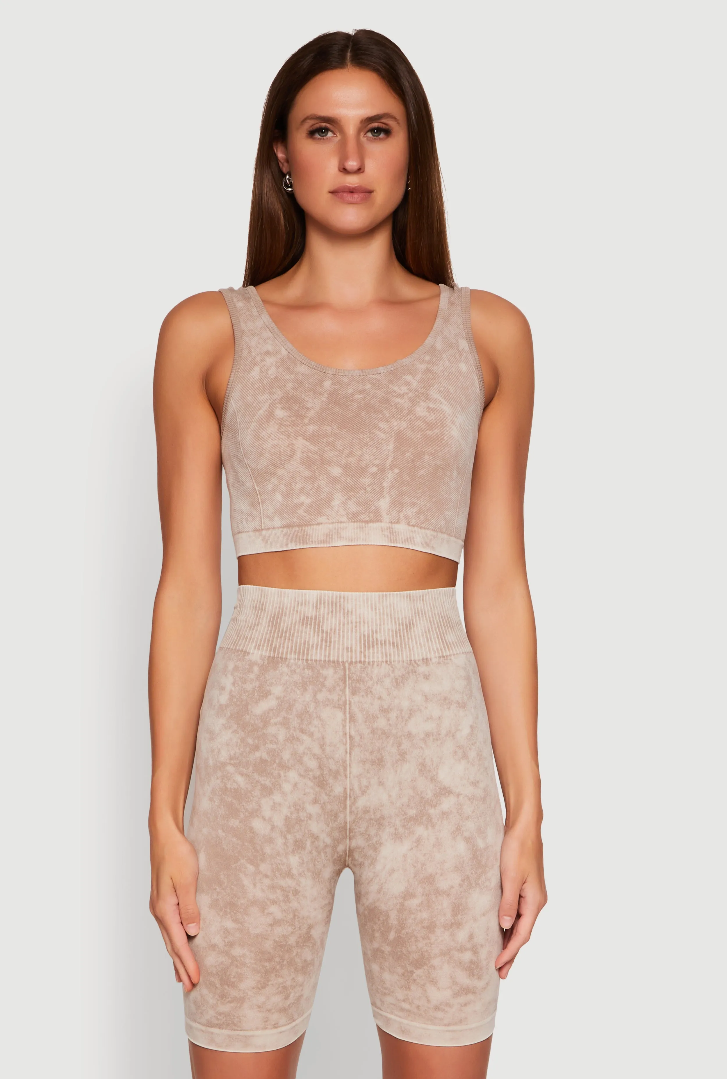 Seamless Mineral Wash Cropped Tank Top sold by Rainbow