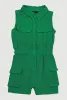 Girls Gauze Knit Sleeveless Utility Romper sold by Rainbow