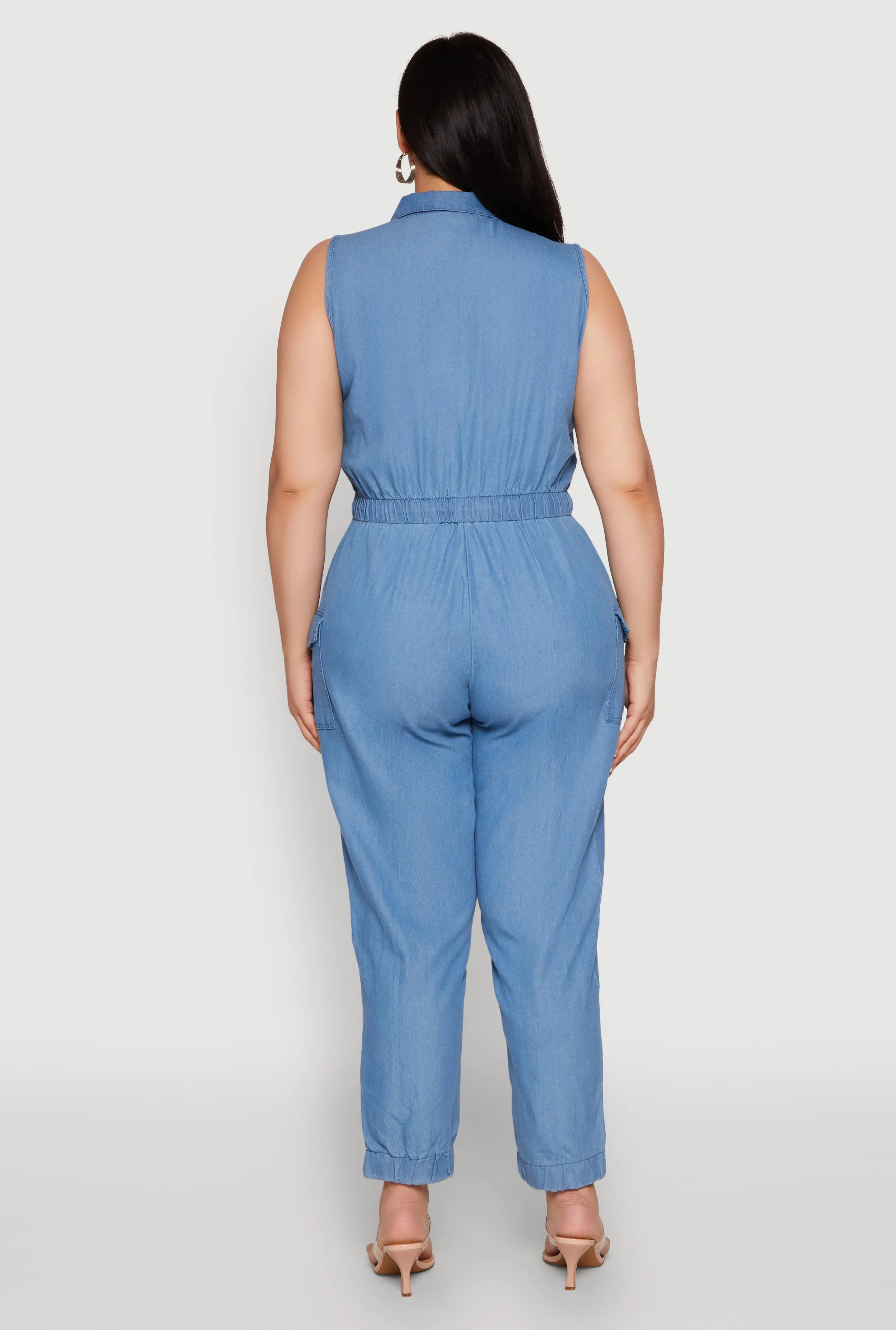 Plus Size Twill Zip Front Jumpsuit sold by Rainbow product image thumbnail 5