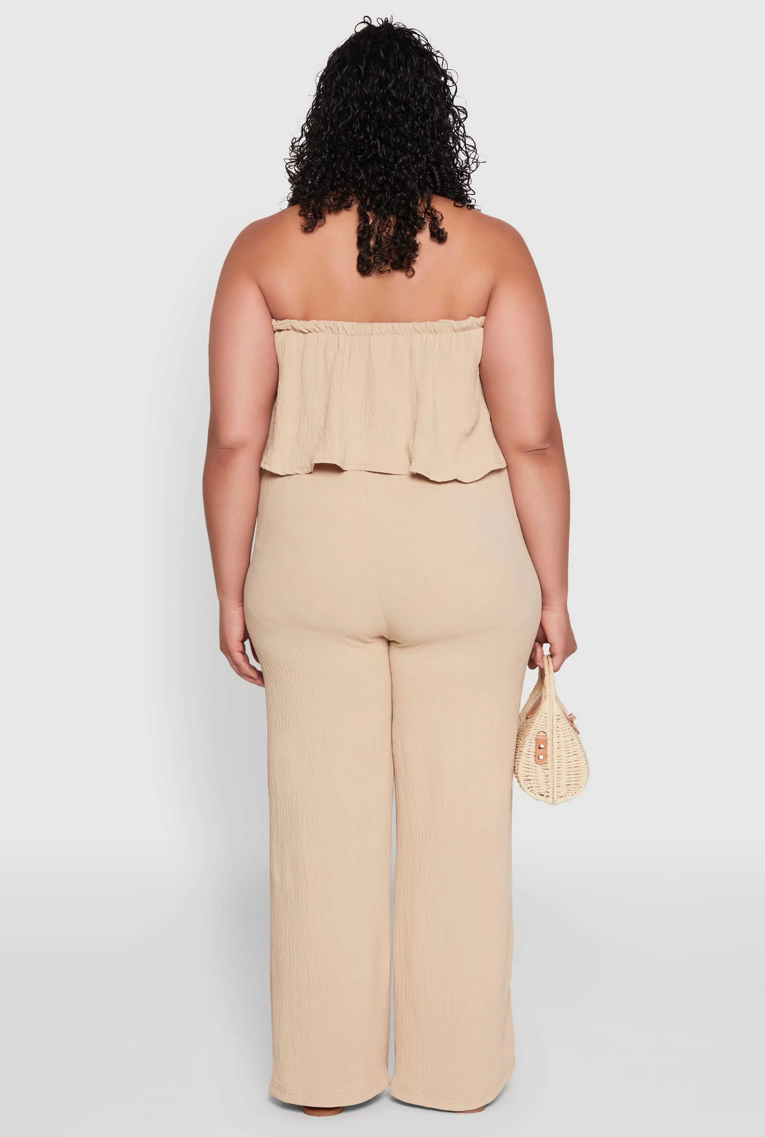 Plus Size Ruffle Overlay Jumpsuit sold by Rainbow product image thumbnail 5