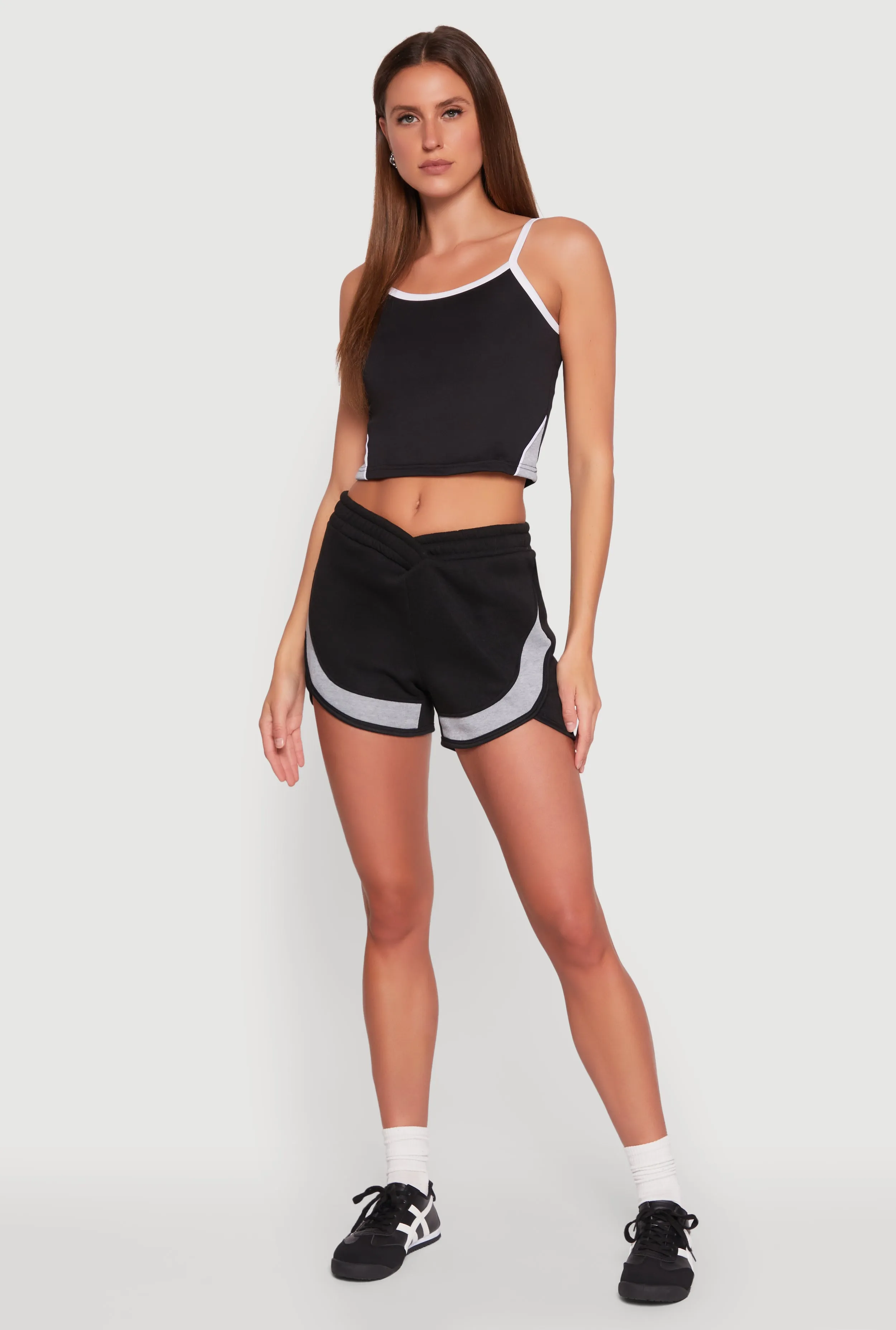 Marled Detail Dolphin Shorts sold by Rainbow