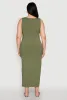 Plus Size Ribbed Knit Maxi Tank Dress sold by Rainbow