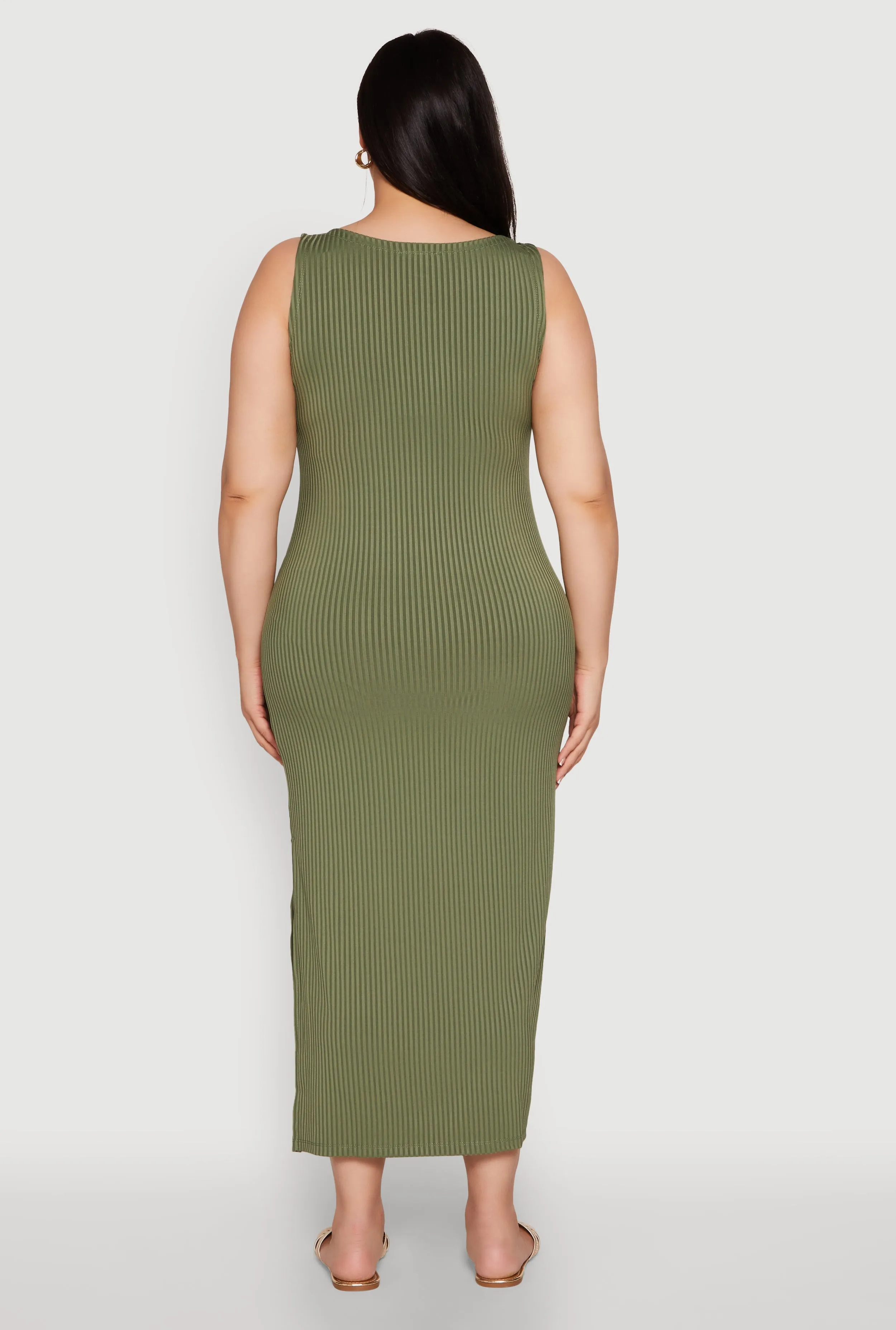 Plus Size Ribbed Knit Maxi Tank Dress sold by Rainbow product image thumbnail 5