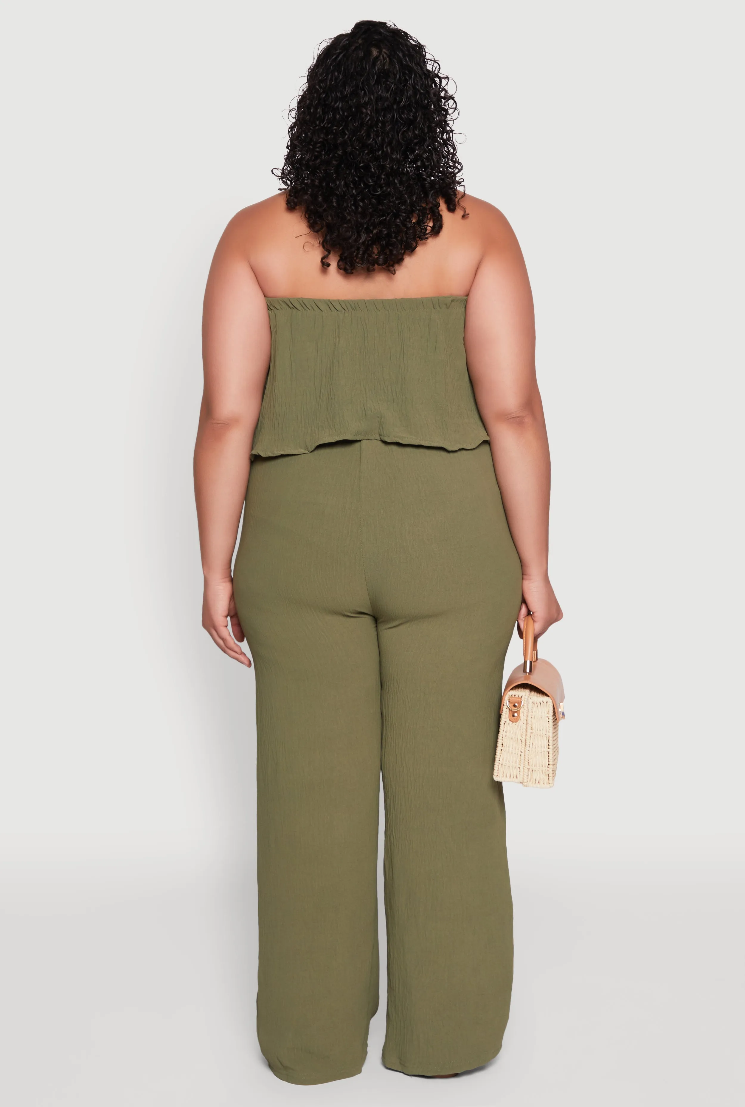Plus Size Ruffle Overlay Jumpsuit sold by Rainbow product image thumbnail 5