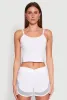 Side Marled Detail Cropped Cami sold by Rainbow