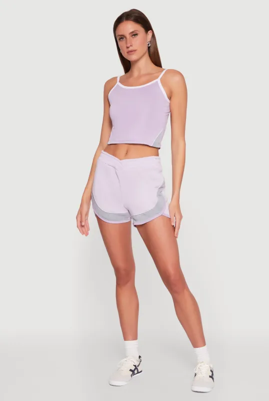 Marled Detail Dolphin Shorts sold by Rainbow