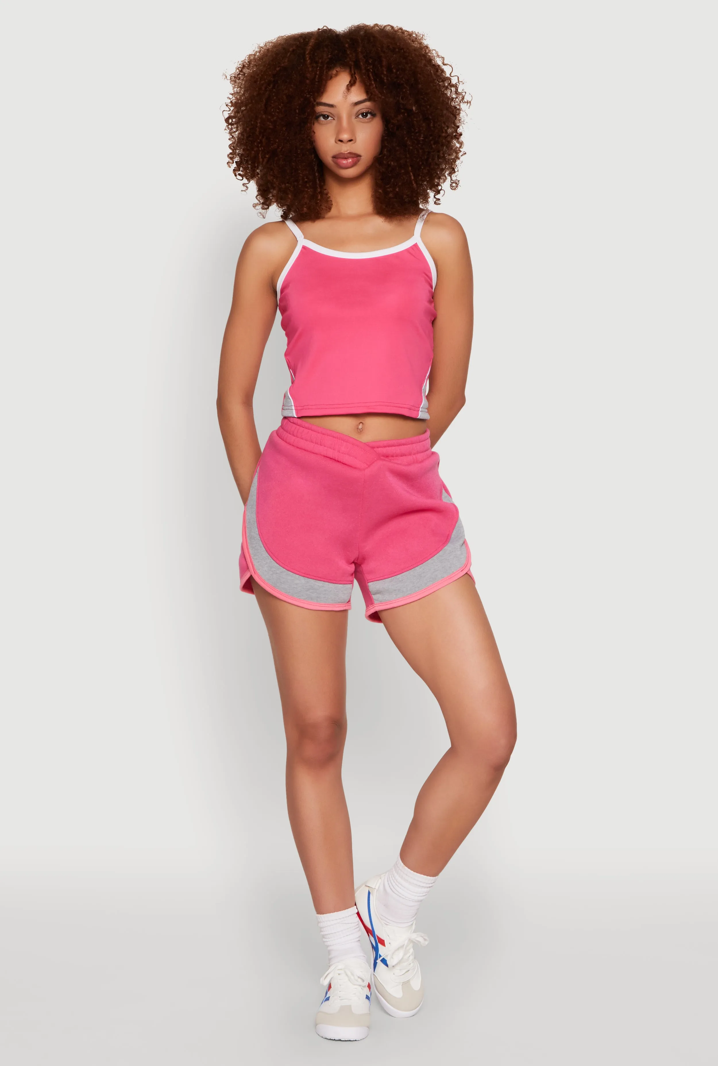 Side Marled Detail Cropped Cami sold by Rainbow product image thumbnail 3