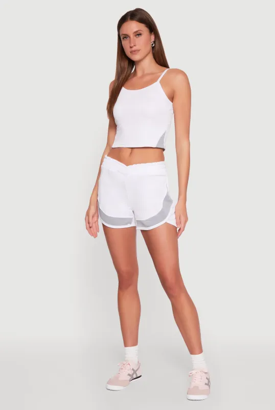 Marled Detail Dolphin Shorts sold by Rainbow