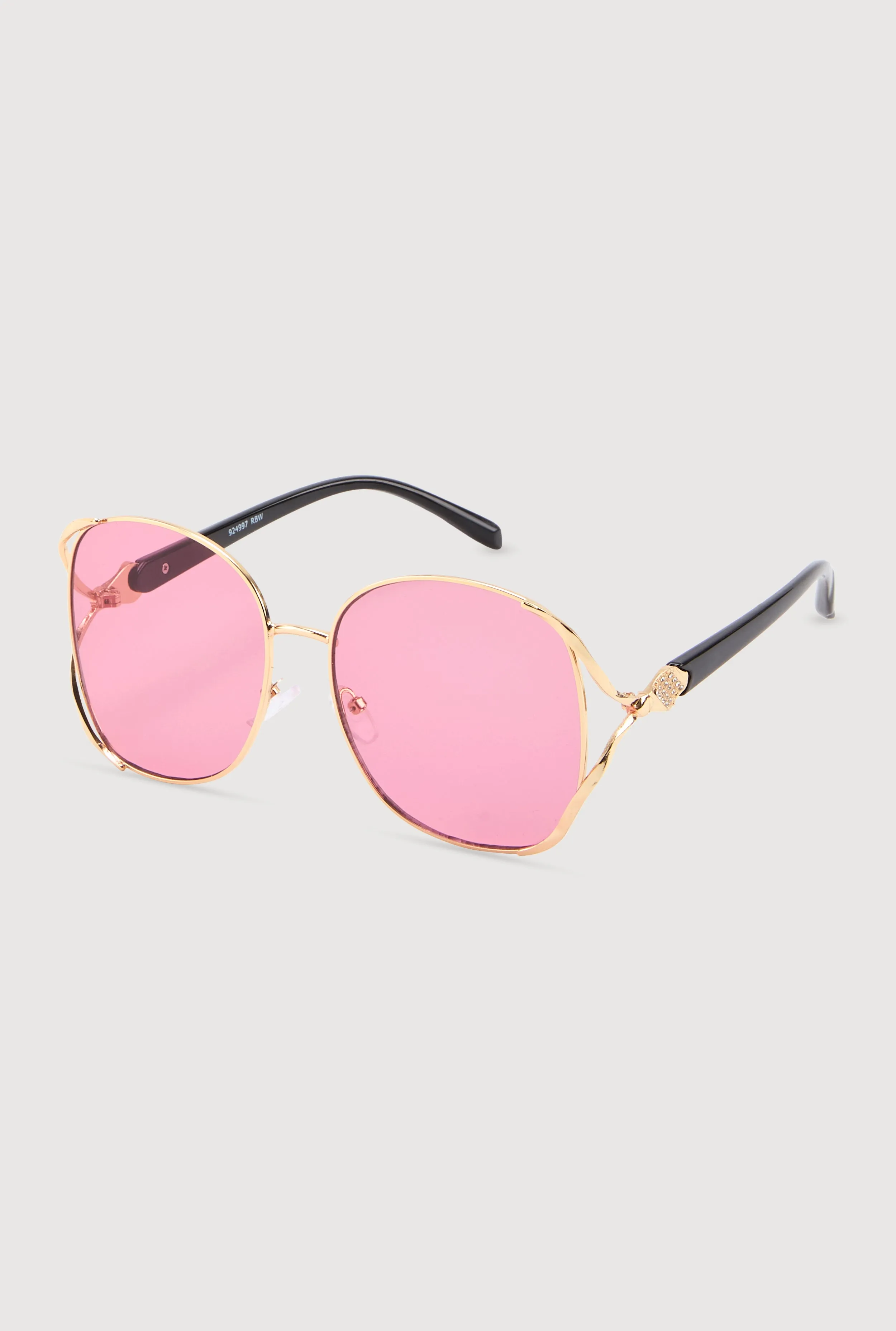Rhinestone Side Detail Oversized Sunglasses sold by Rainbow product image thumbnail 3