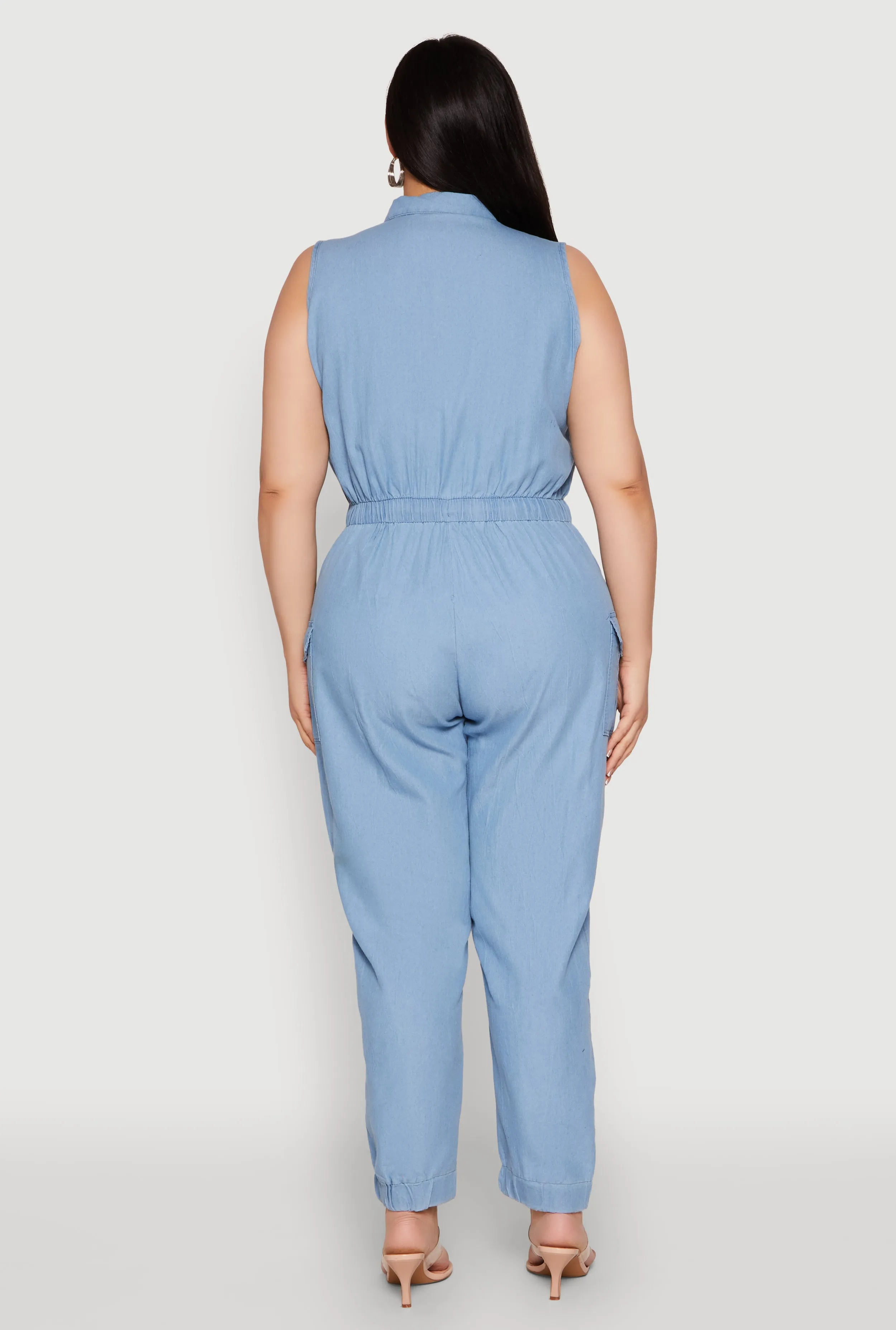 Plus Size Twill Zip Front Jumpsuit sold by Rainbow product image thumbnail 5