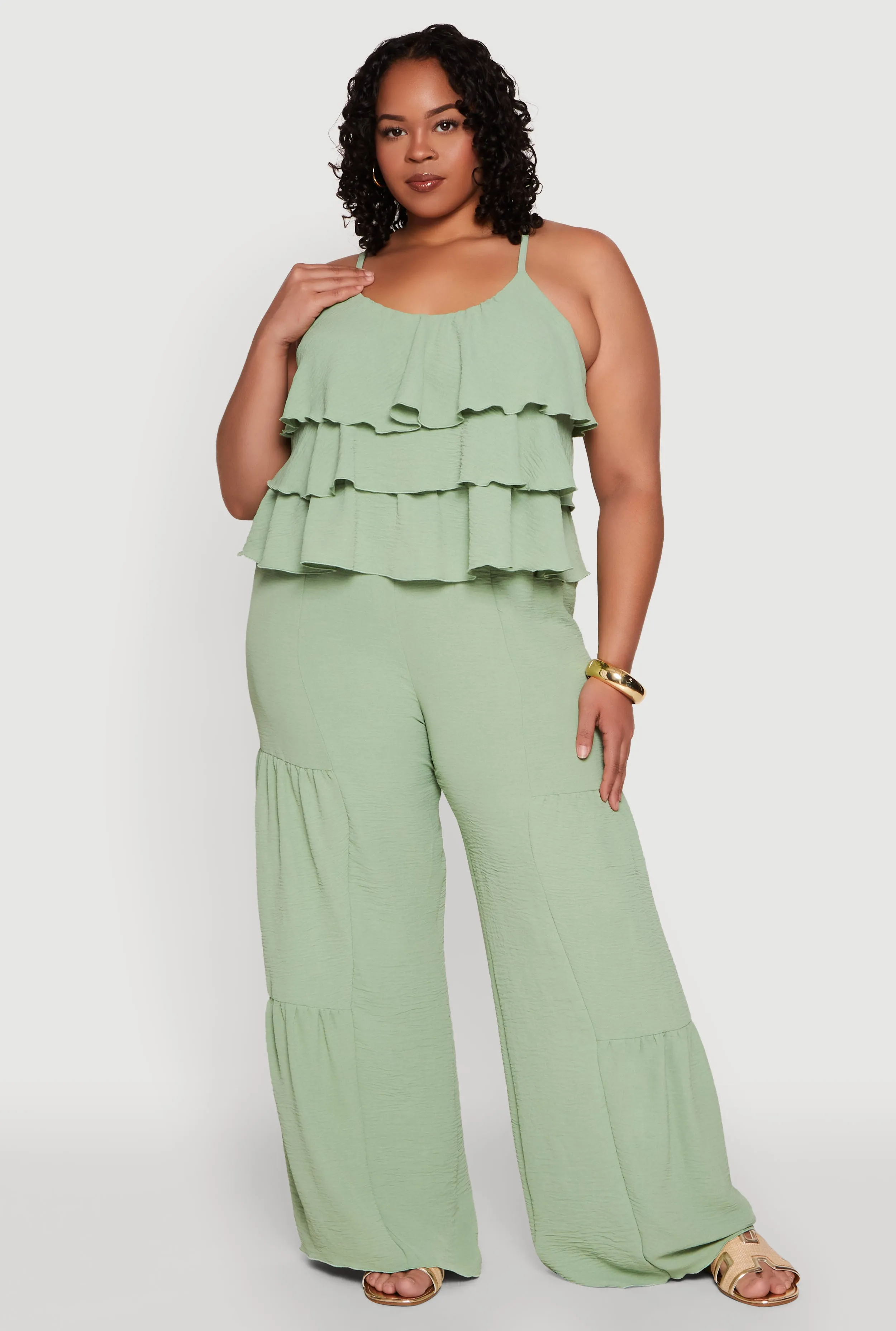 Plus Size Airy Tiered Cami sold by Rainbow product image thumbnail 3