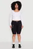 Plus Size Zipper Detail Bermuda Shorts sold by Rainbow