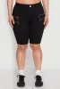 Plus Size Zipper Detail Bermuda Shorts sold by Rainbow
