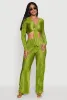 Plisse Tie Front Crop Top sold by Rainbow