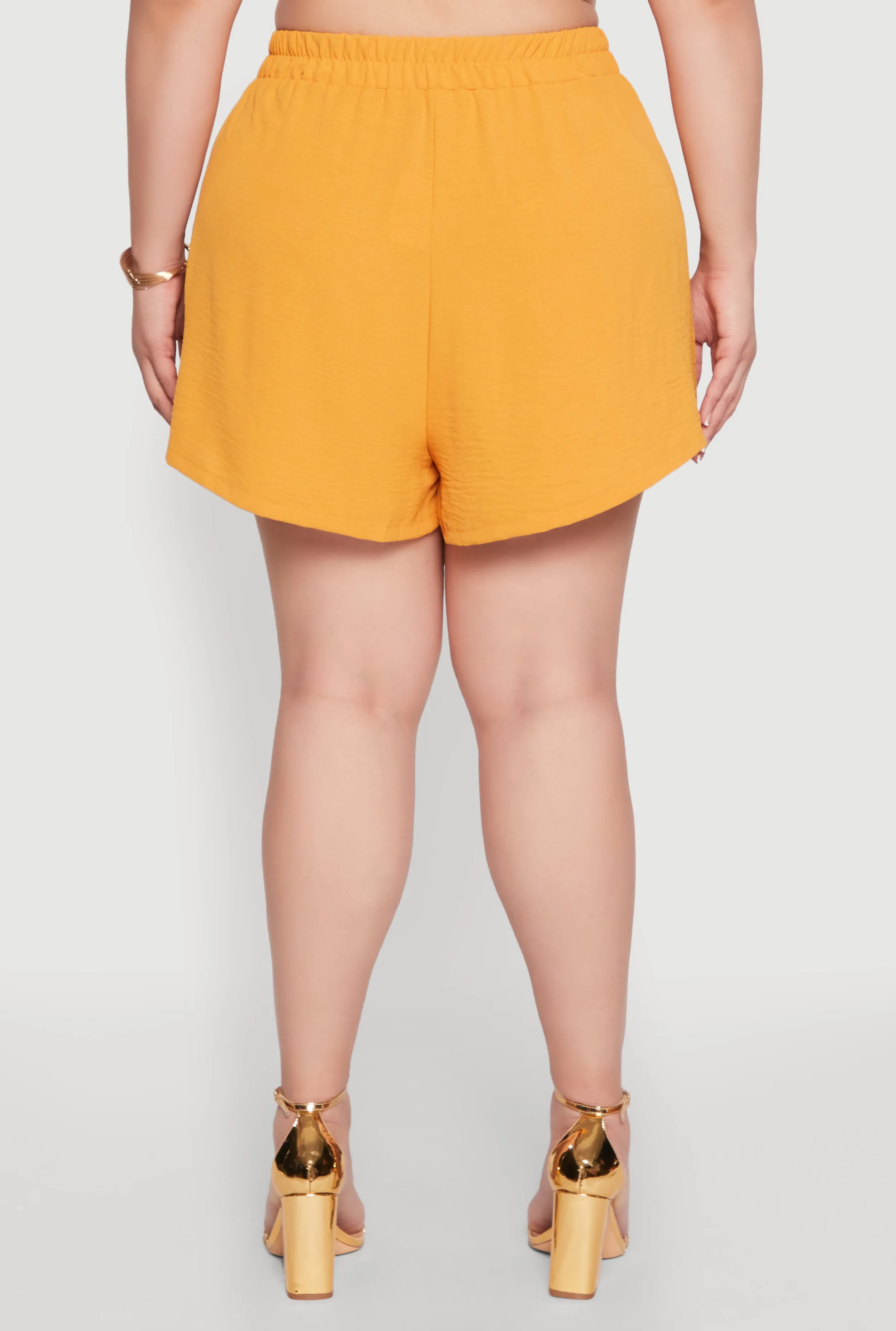 Plus Size Airy Drawstring Detail Shorts sold by Rainbow product image thumbnail 5