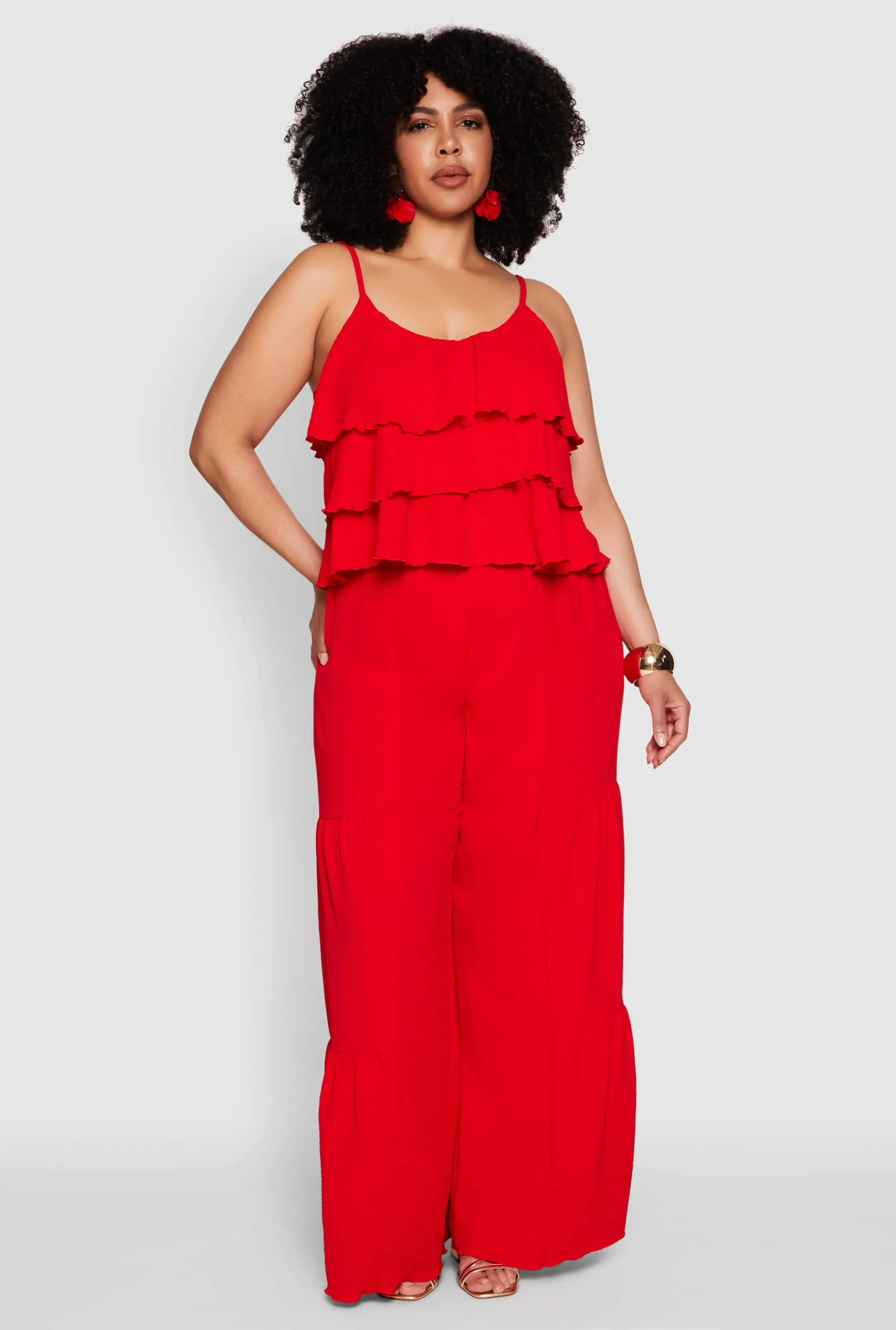 Plus Size Airy Tiered Cami sold by Rainbow product image thumbnail 3